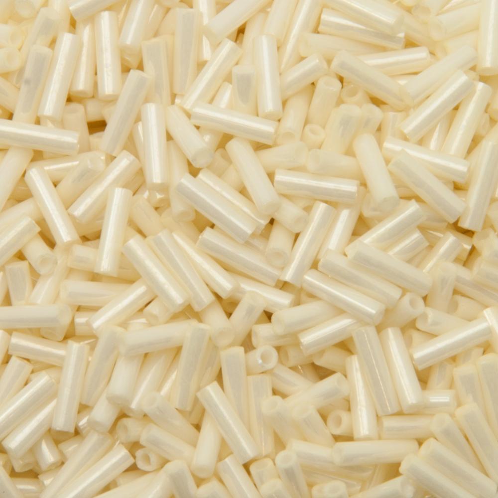 bugle miyuki beads 6mm - cream ceylon (594) | 10gr