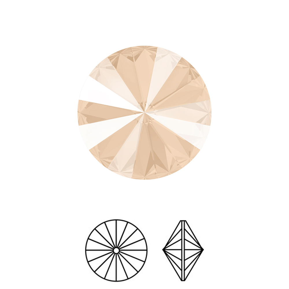 rivoli (1122) crystal ivory cream delite 12mm | 2st