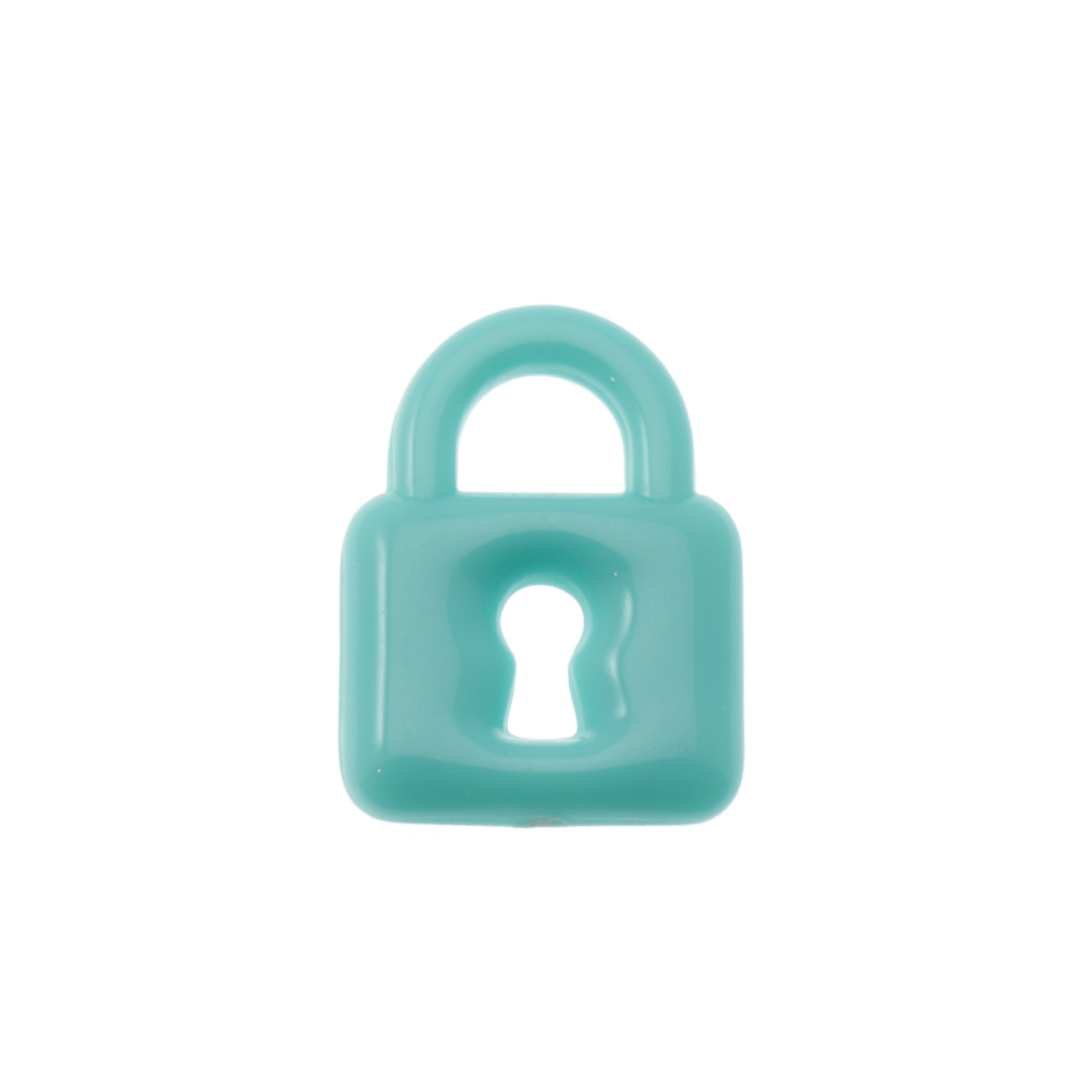 acrylic charm turquoise padlock 25x15mm | 20pc