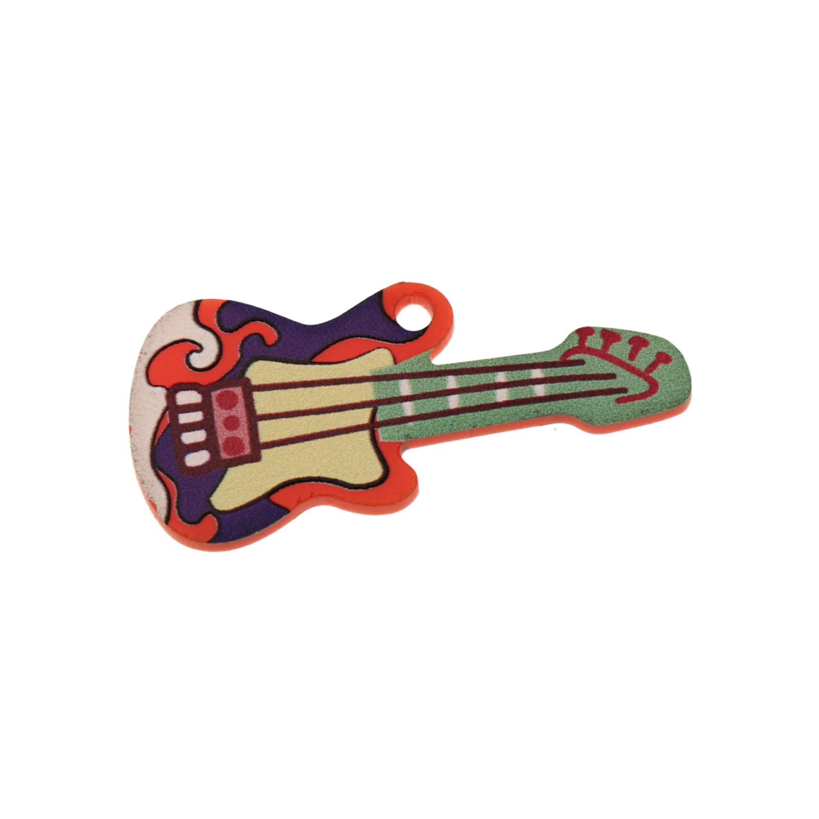 plexiglass multicolor guitar 40x18mm | 1pc