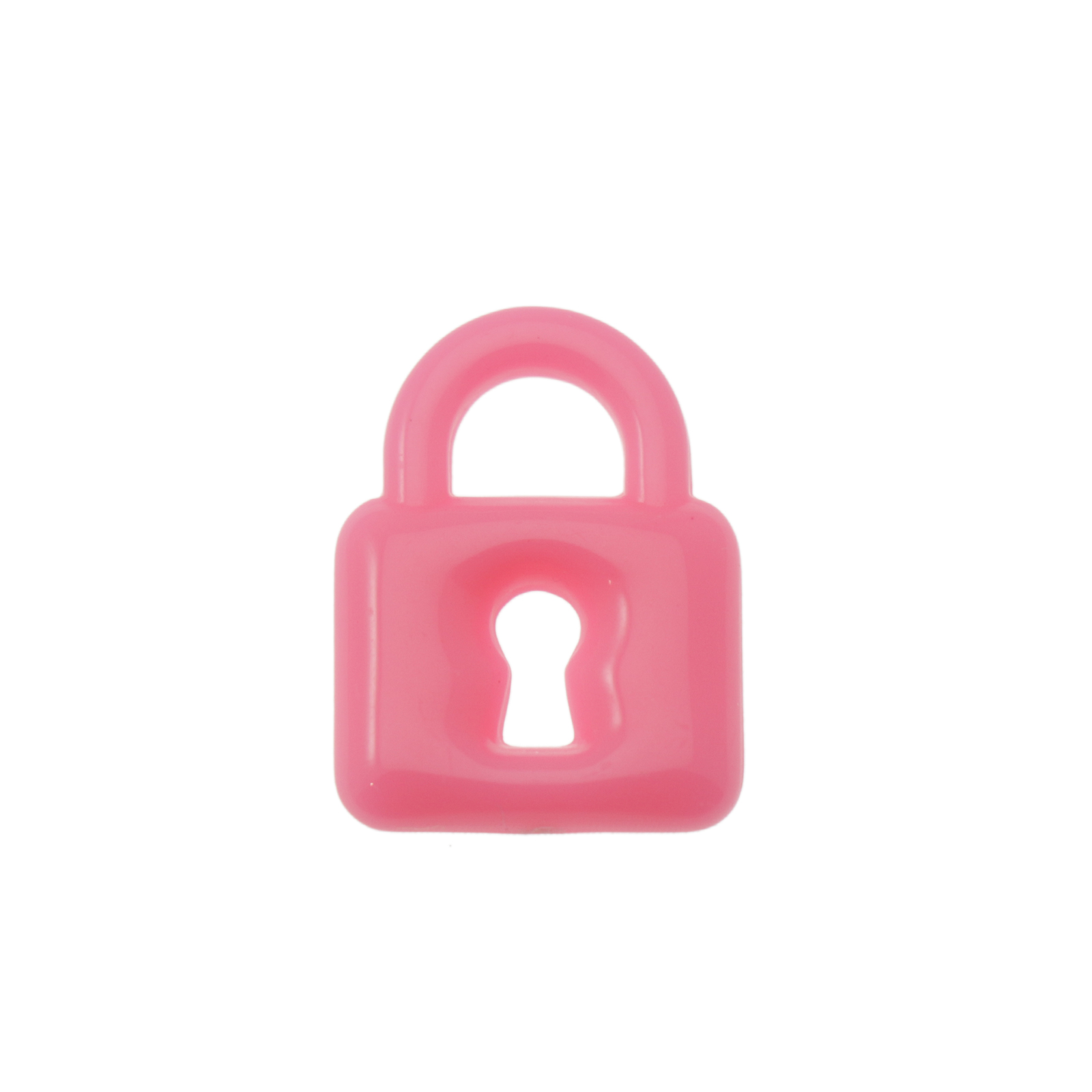 acrylic charm fuchsia padlock 25x15mm | 20pc