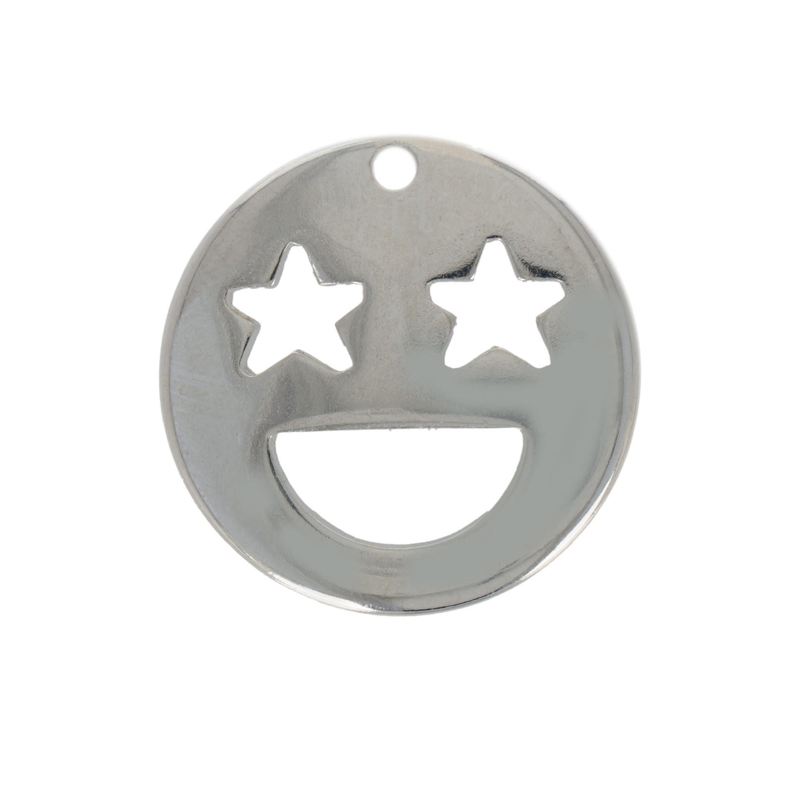 rhodium versilbert anhänger smile 30mm | 1st