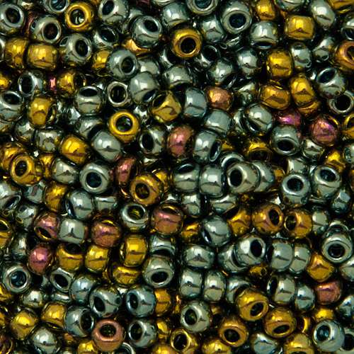 rocaille toho seed beads 8/0 galvanized blue gold (721) | 10gr