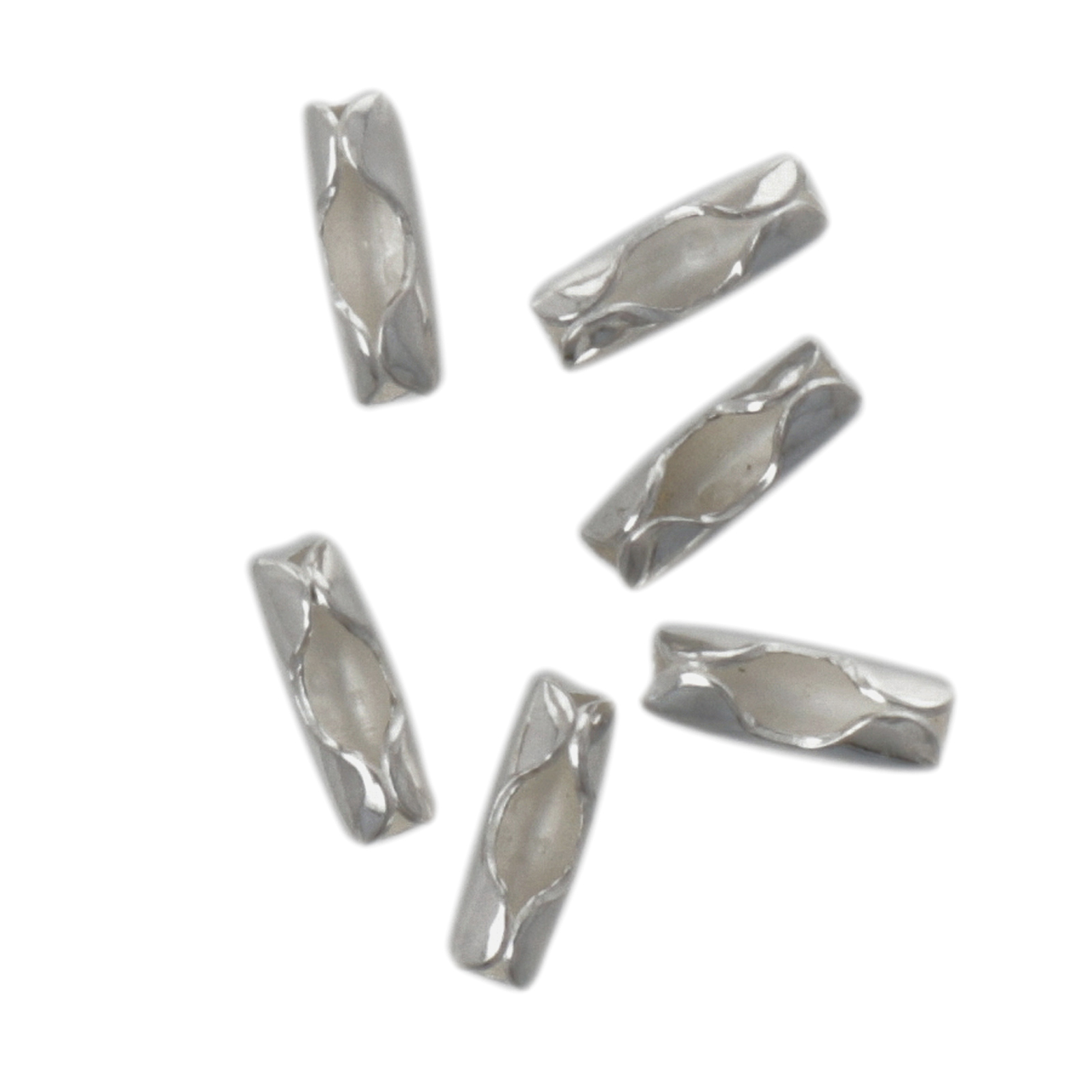 stainless stell ball chain connector 8x3mm (widht 2mm) | 20pc