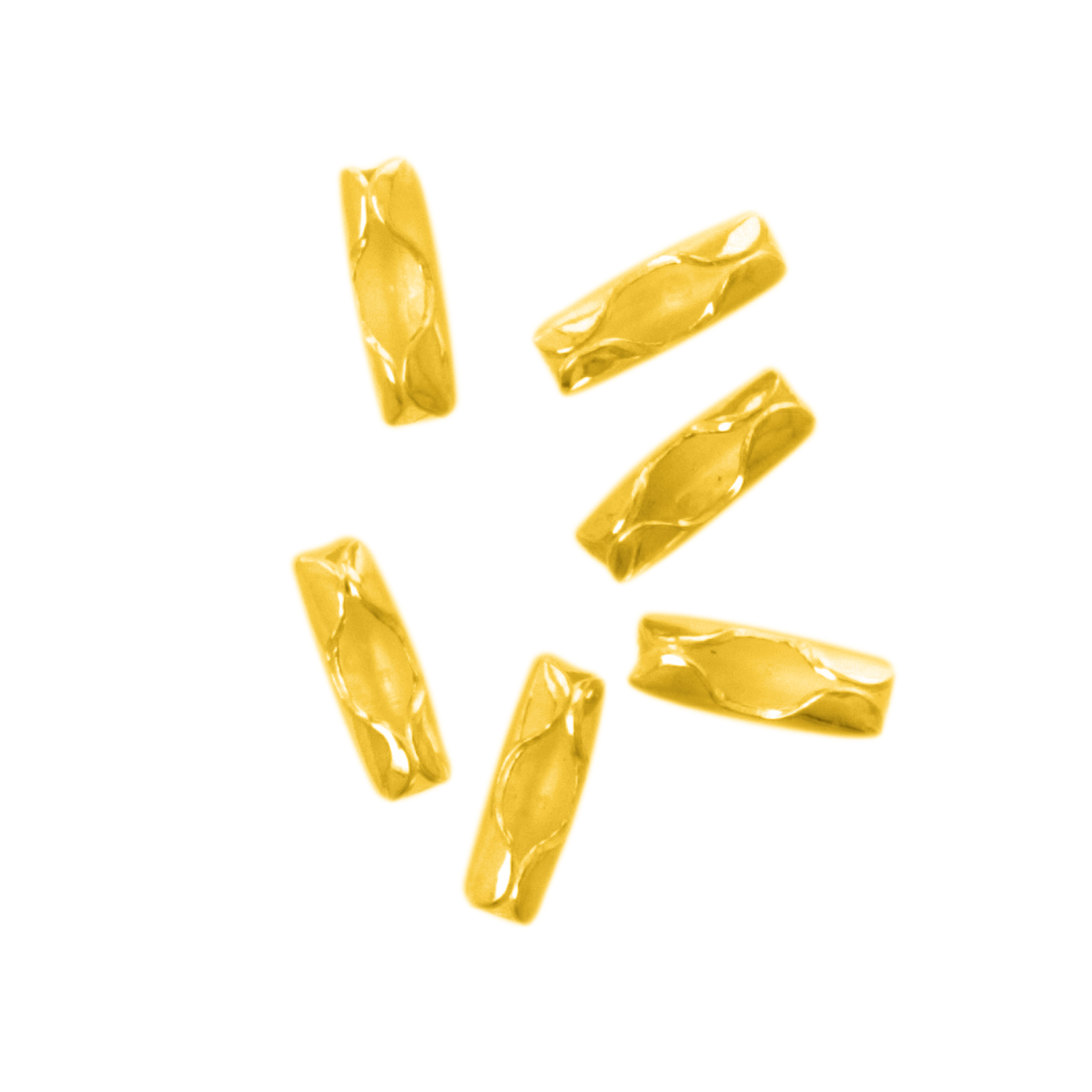 gold plated ball chain connector 5x2mm (width1,5mm) | 20pc