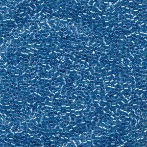miyuki delica 8/0 - color-lined sparkle crystal/aqua | 8gr