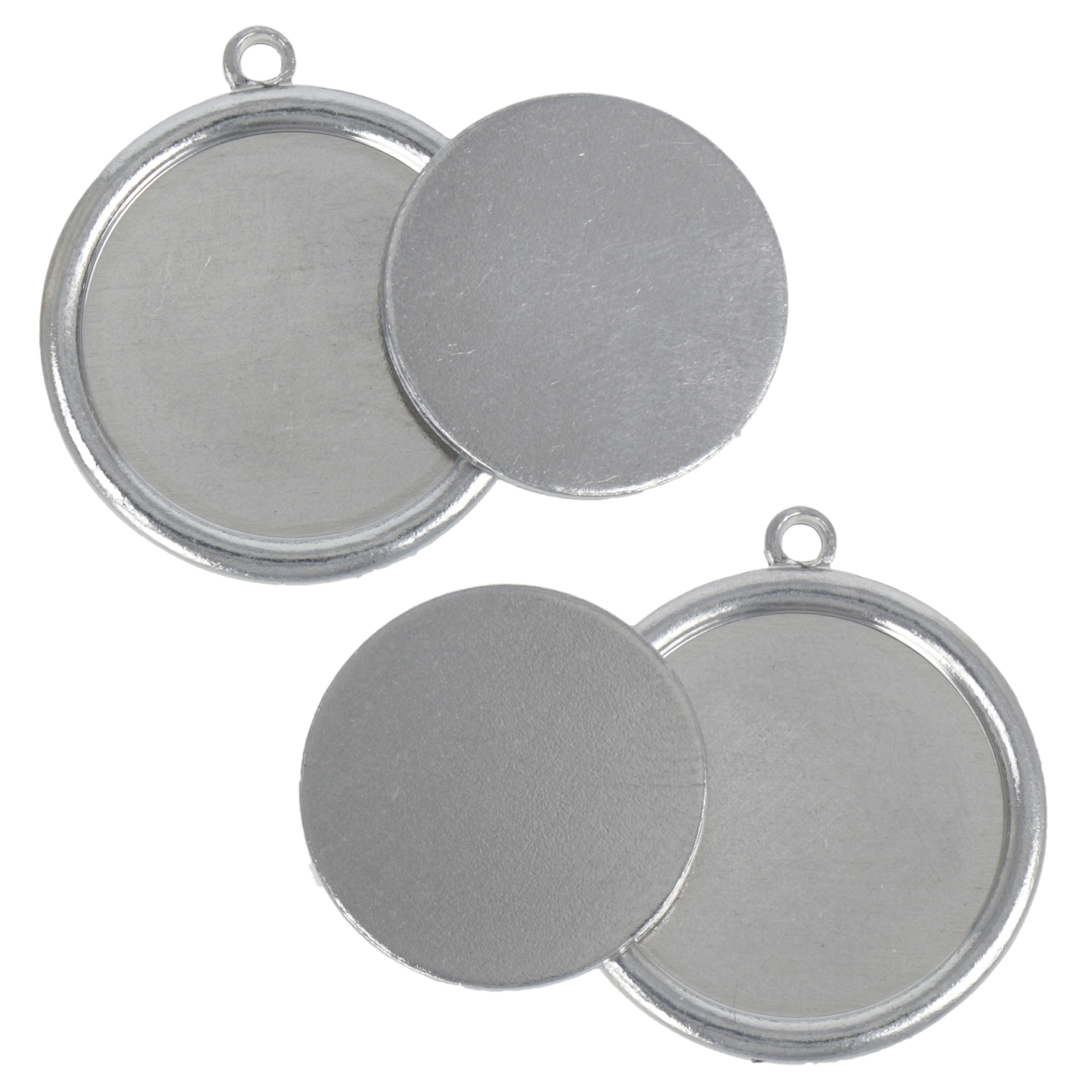 premium blanks aluminium round 18mm with frame 22mm | 2pc