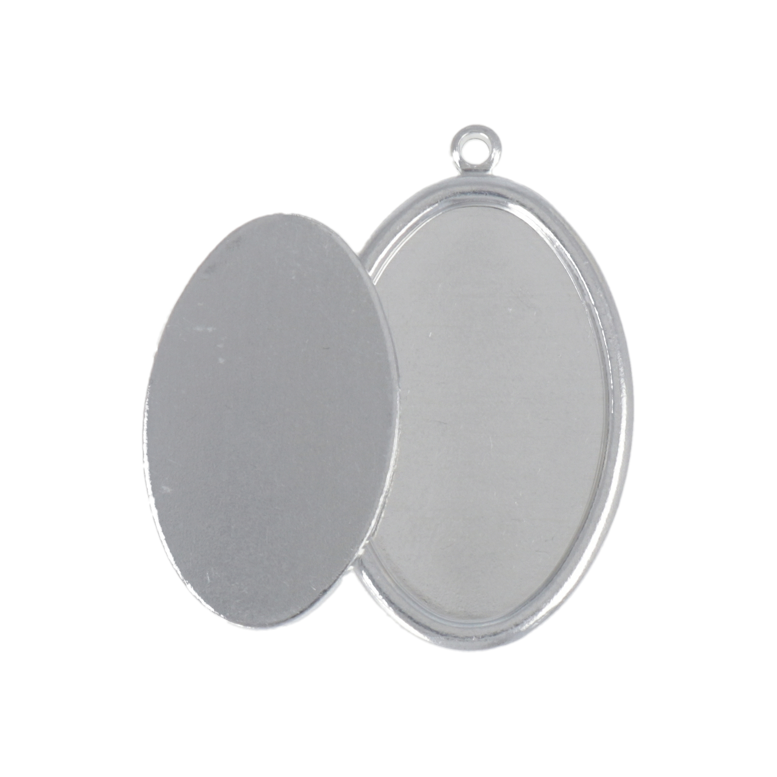 premium blanks aluminium oval 26x16mm with frame 30x20mm | 1pc