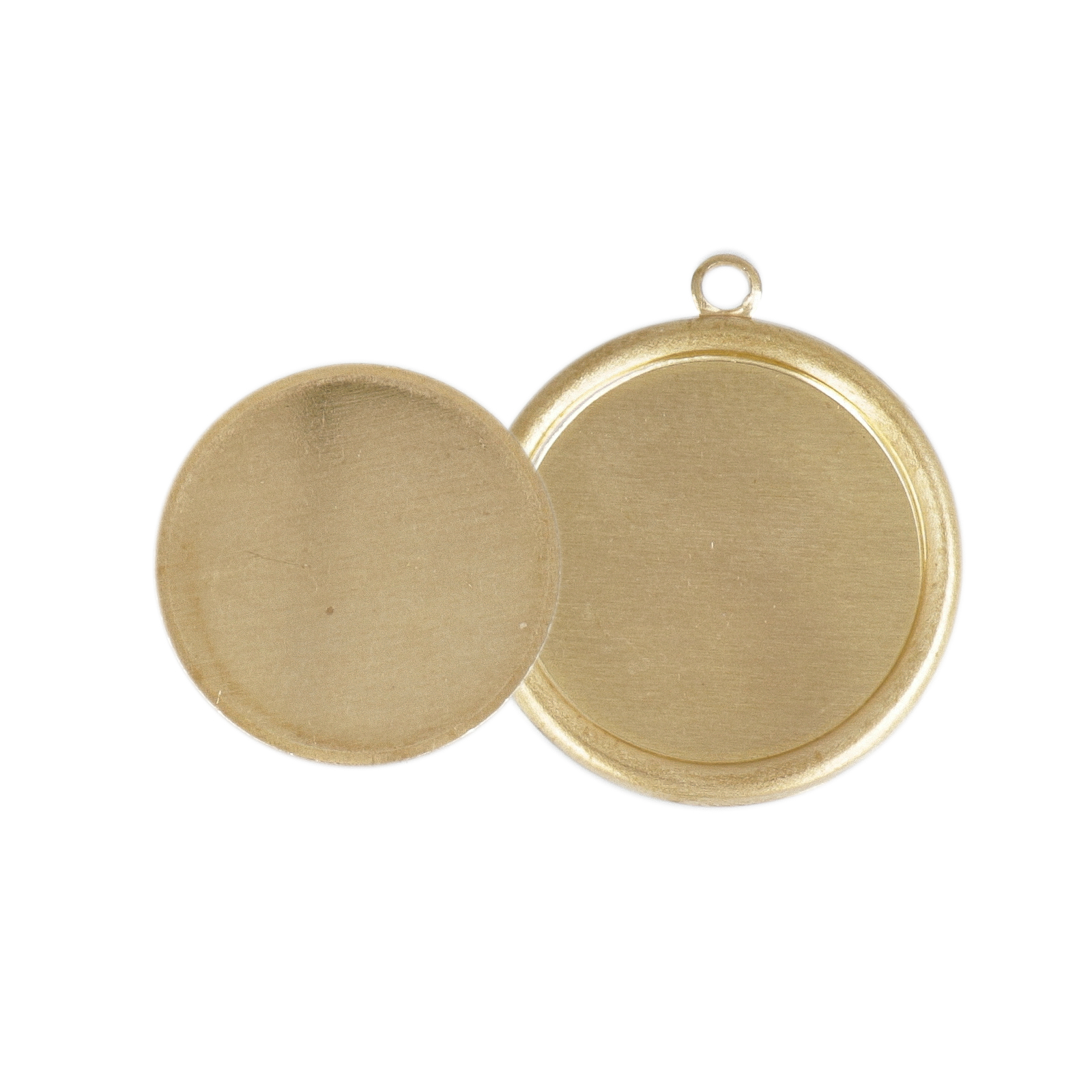 premium blanks brass round 18mm with frame 22mm | 1pc