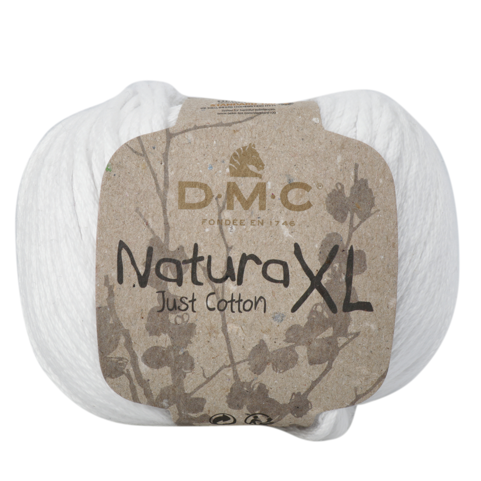 natura xl dmc yarn - blanc (01) - 100gr (75mt) | 1pc