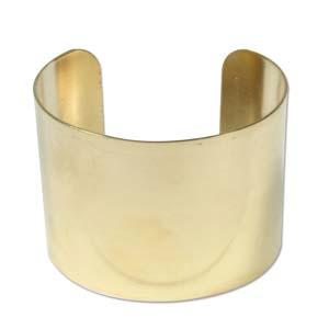 raw brass bracelet cuff flat 49mm | 1pc