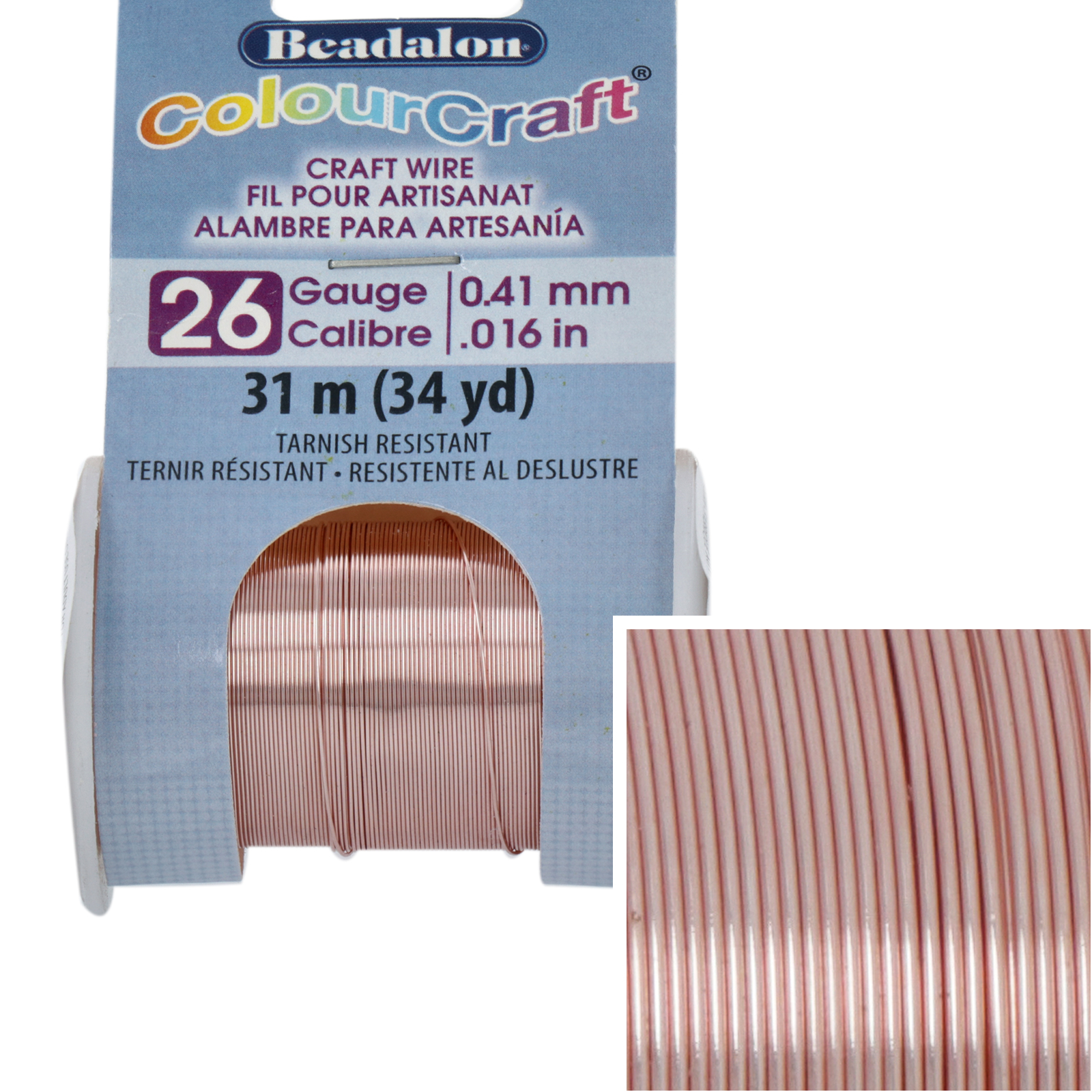 rose gold colourcraft - diameter 0,40mm - 31mt spool | 1pc