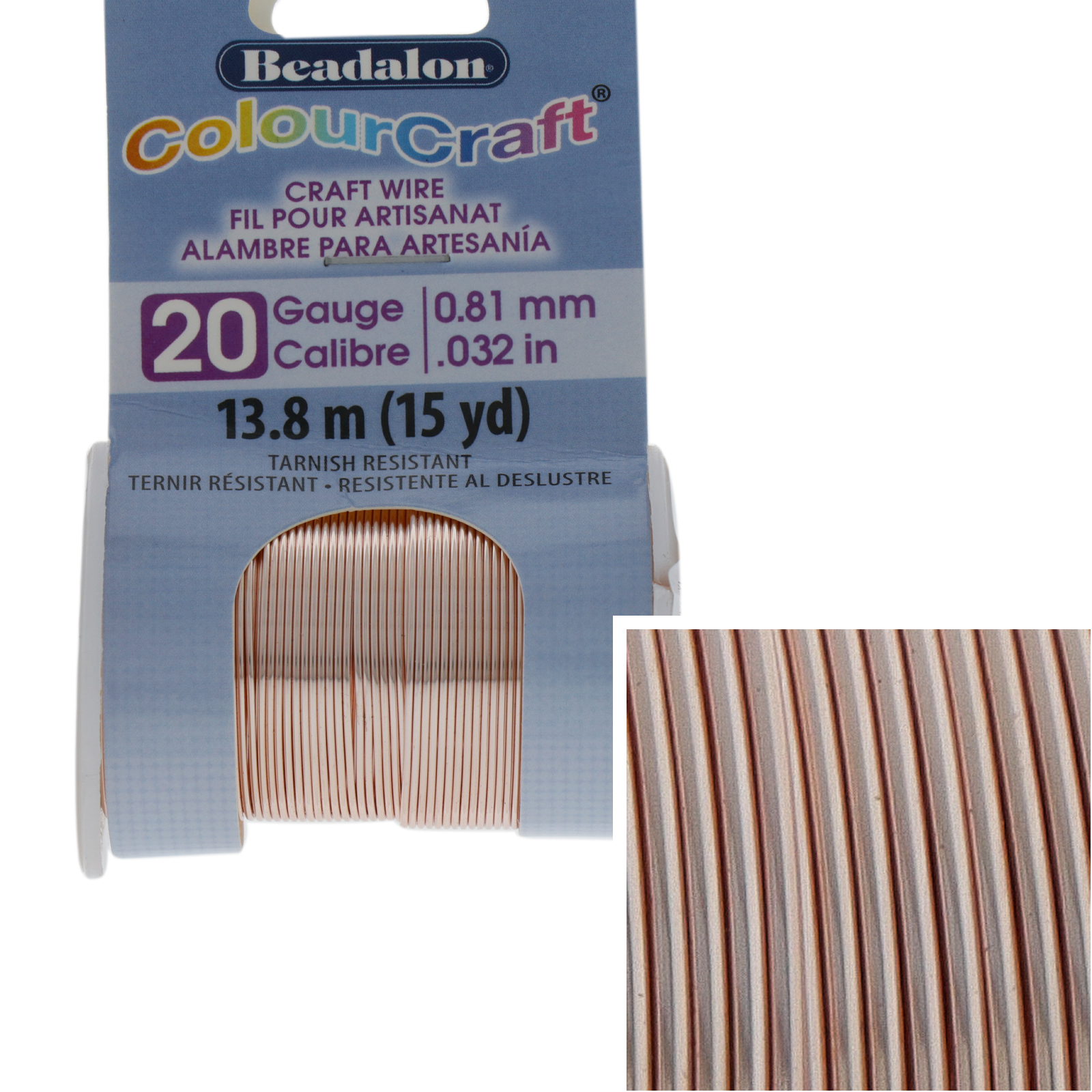 rose gold colourcraft - diameter 0,81mm - 13,7mt spool | 1pc