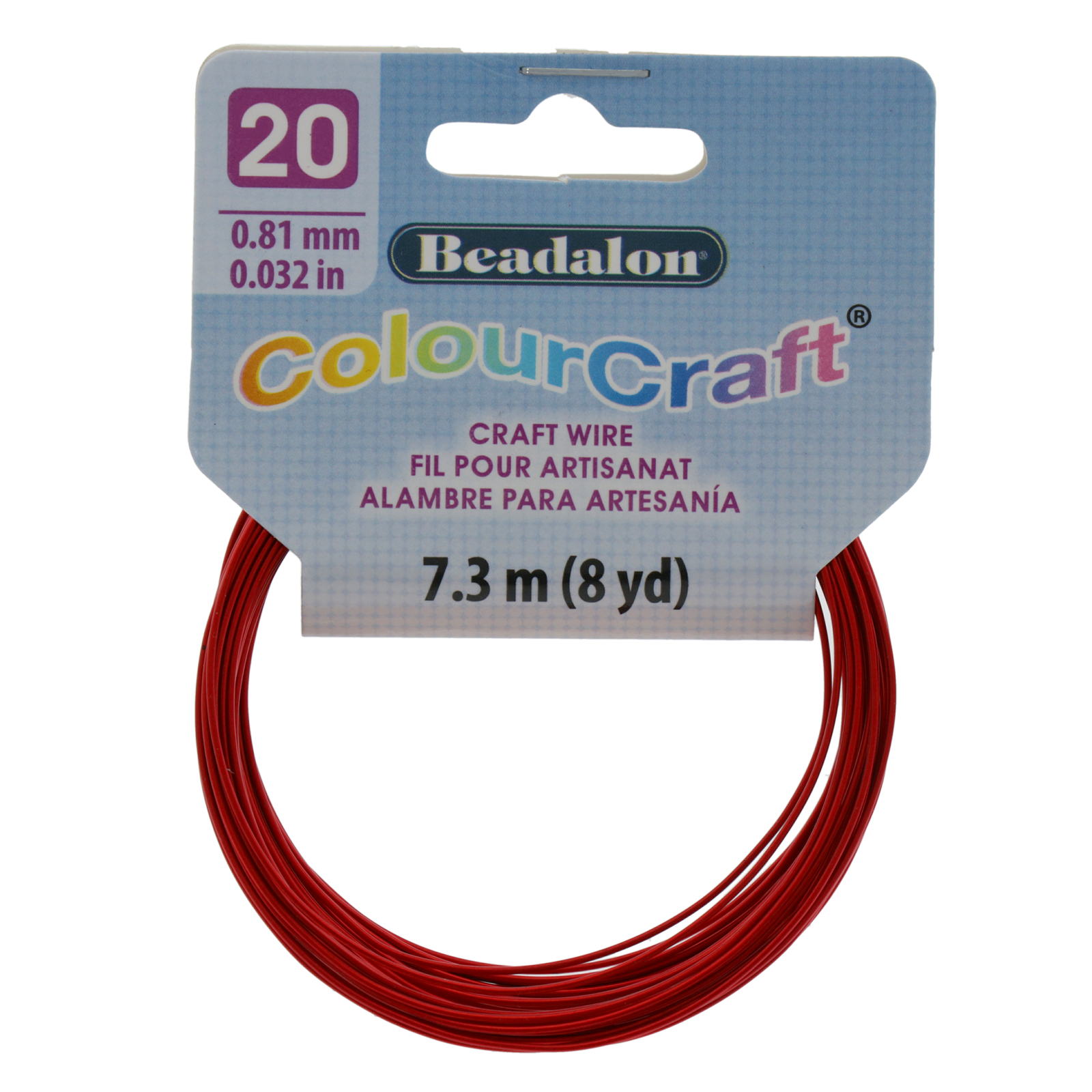 colourcraft wire red - durchmesser 0,81mm - spule 7,3mt | 1st