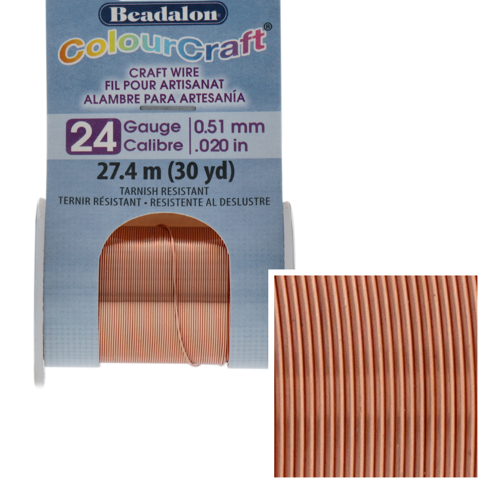 colourcraft wire copper - durchmesser 0,51mm - spule 27,4mt | 1st