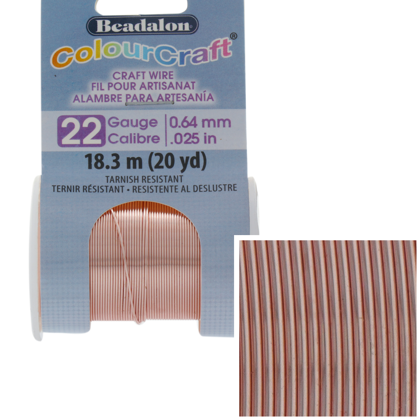 rose gold colourcraft - diameter 0,64mm - 18,2mt spool | 1pc