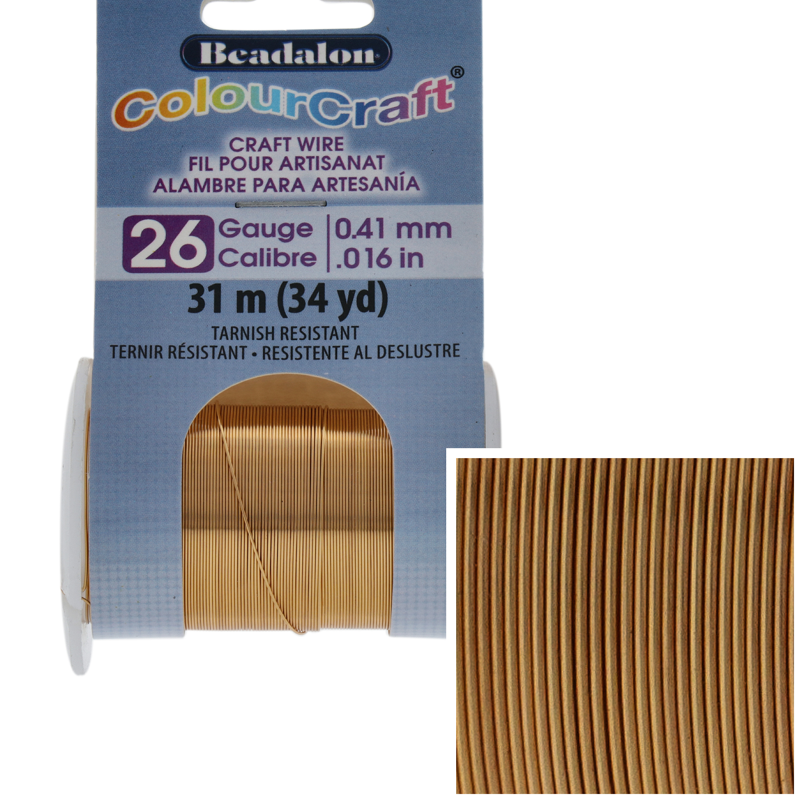 brass colourcraft - diameter 0,40mm - 31mt spool | 1pc
