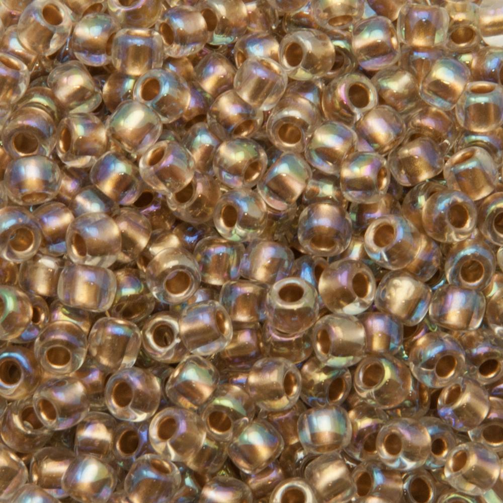 rocaille toho seed beads 6/0 - gold lined rainbow crystal (994) | 10gr