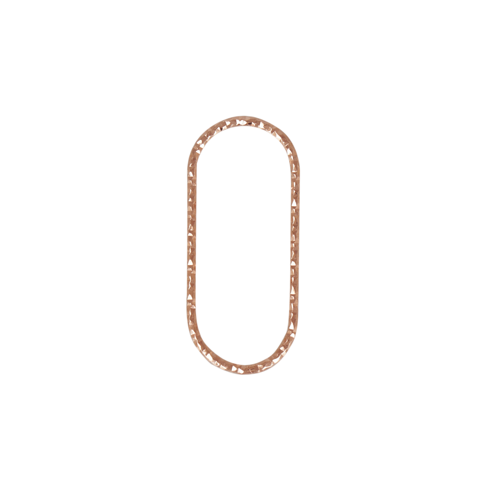 rose gold sterling silver plated pendant oval 22x10mm | 1pc