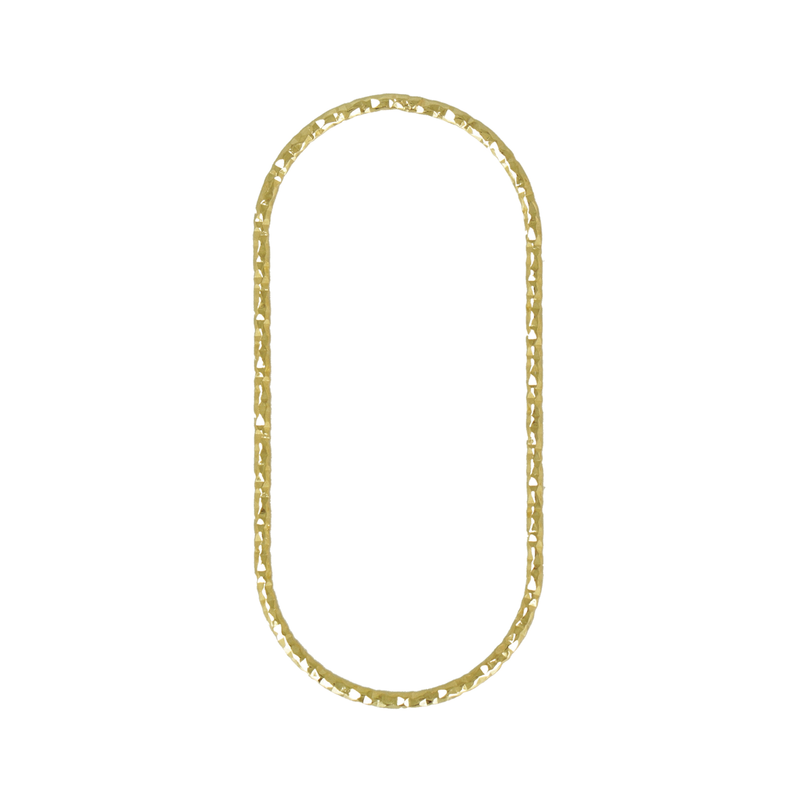 gold sterling silver plated pendant oval 32x15mm | 1pc