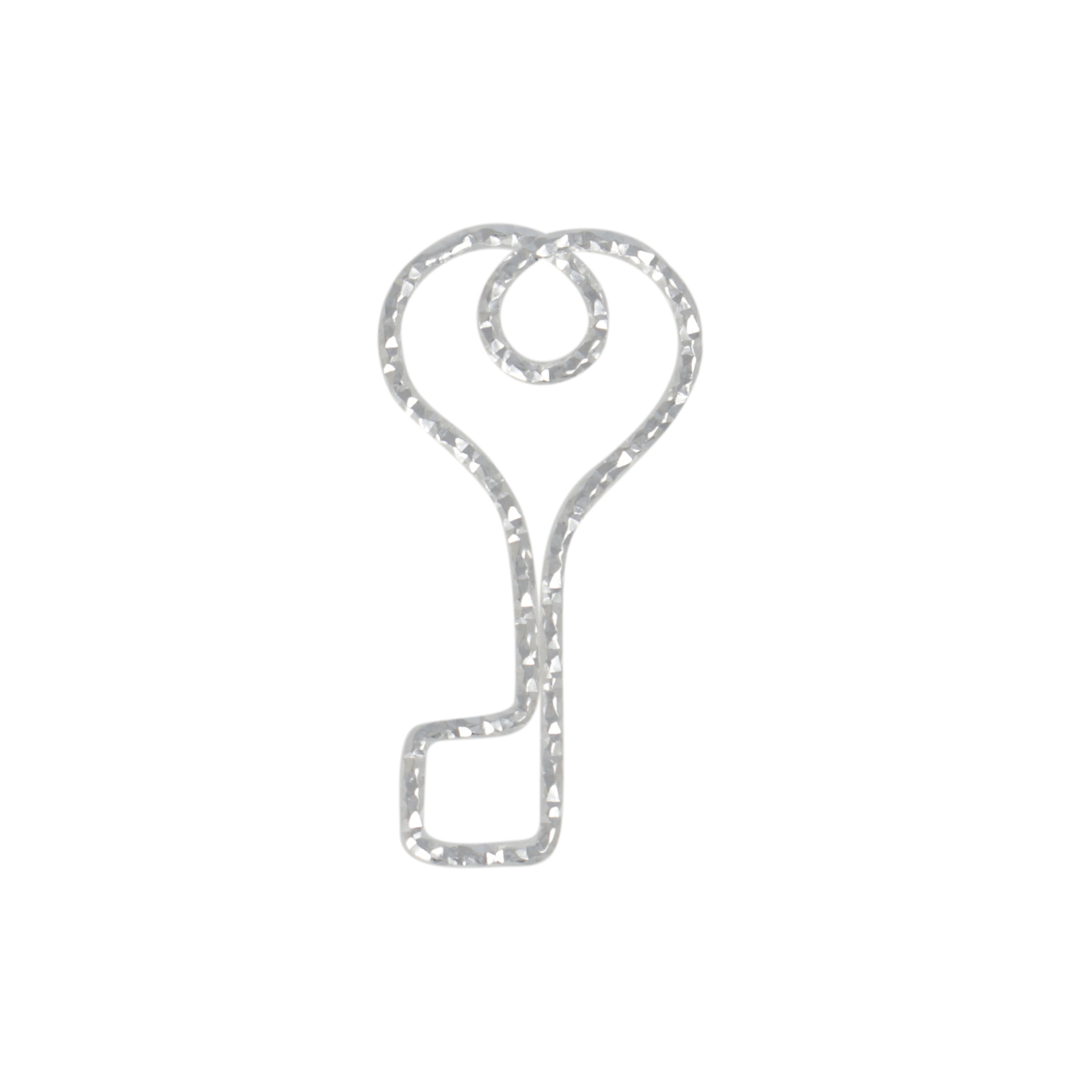 sterling silver plated pendant key 24x12mm | 1pc