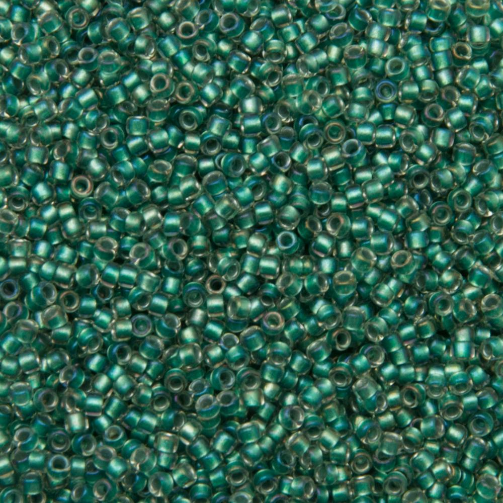 rocaille toho seed beads 15/0 - inside color rainbow crysta/teal lined (264) | 10gr