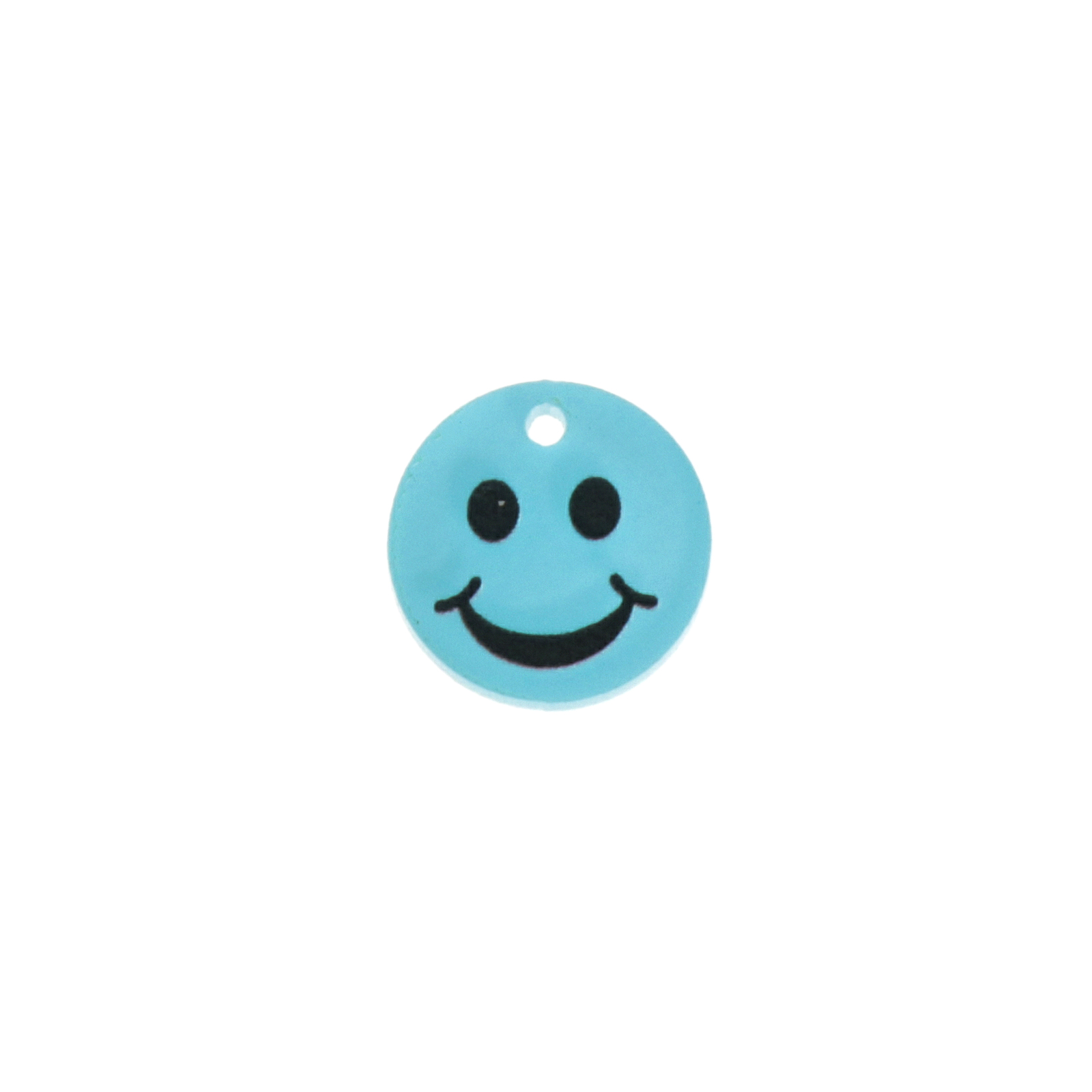 anhänger aus plexiglass hellblau smile 15mm | 4st
