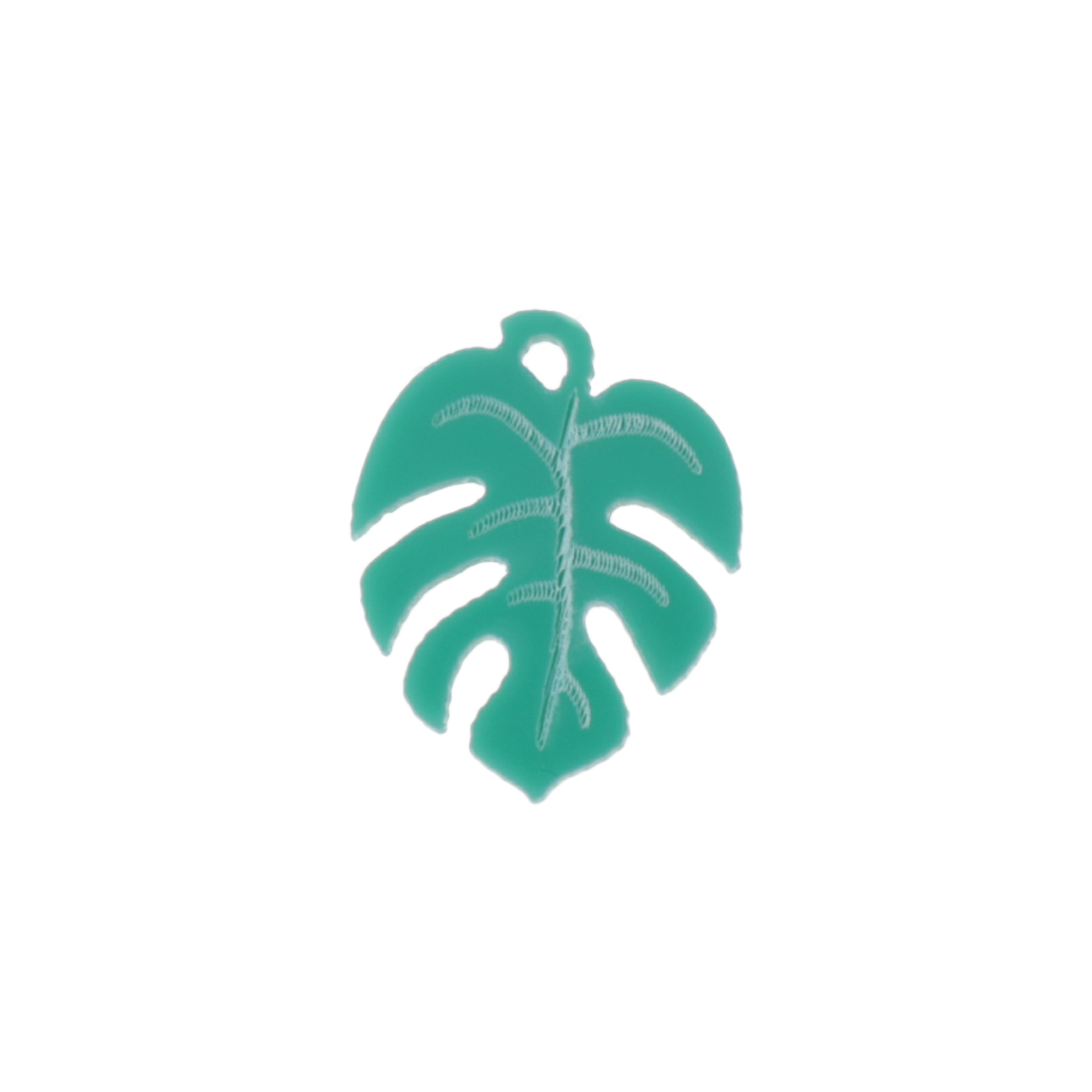 anhänger aus plexiglass blatt monstera 20x18mm | 2st