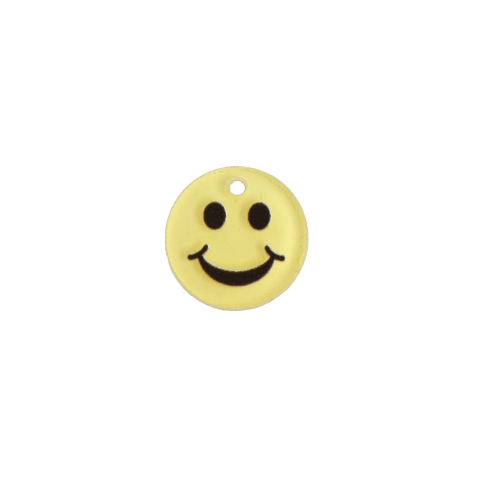 anhänger aus plexiglass gelb smile 15mm | 4st