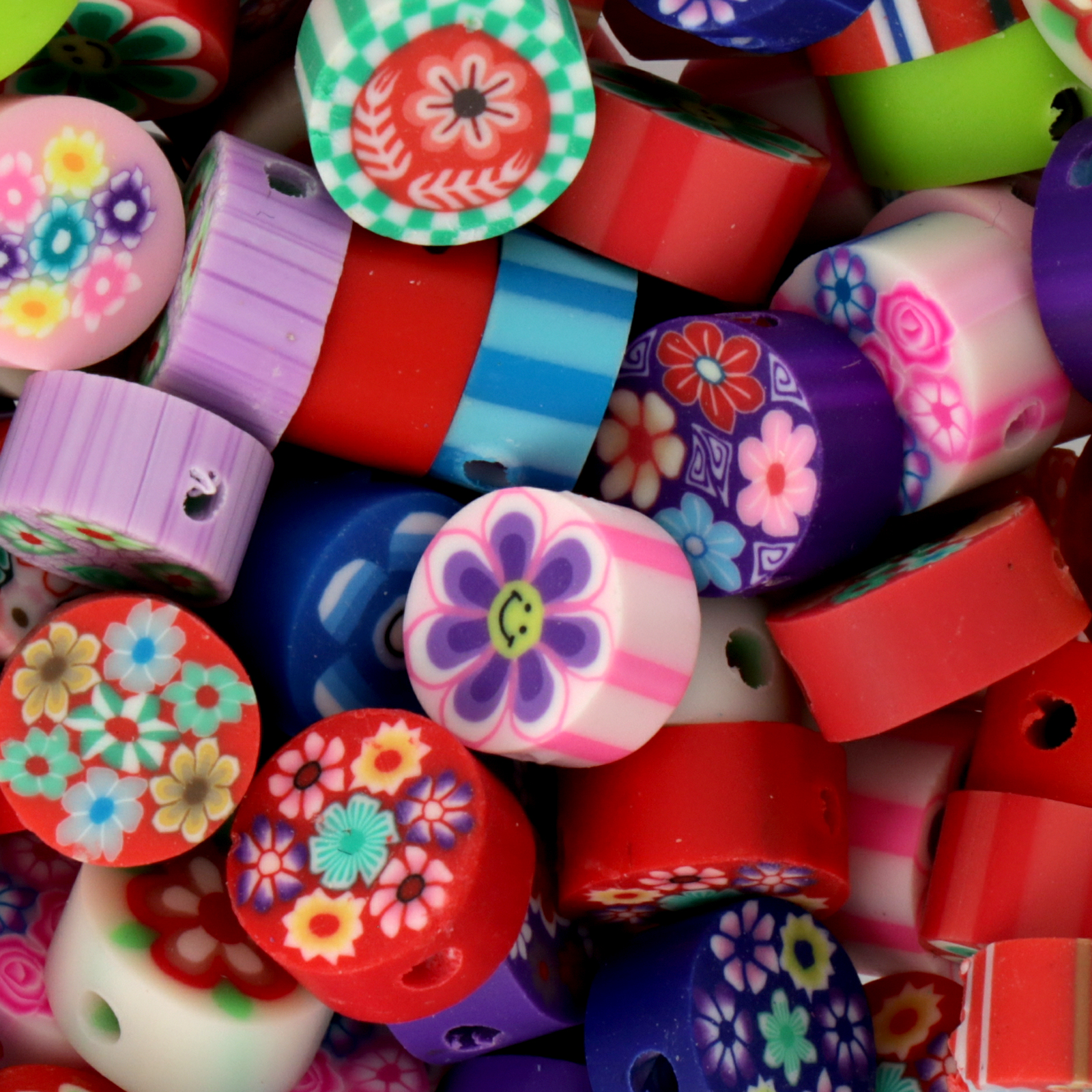 polymer clay beads mix coin 10mm | 25pc