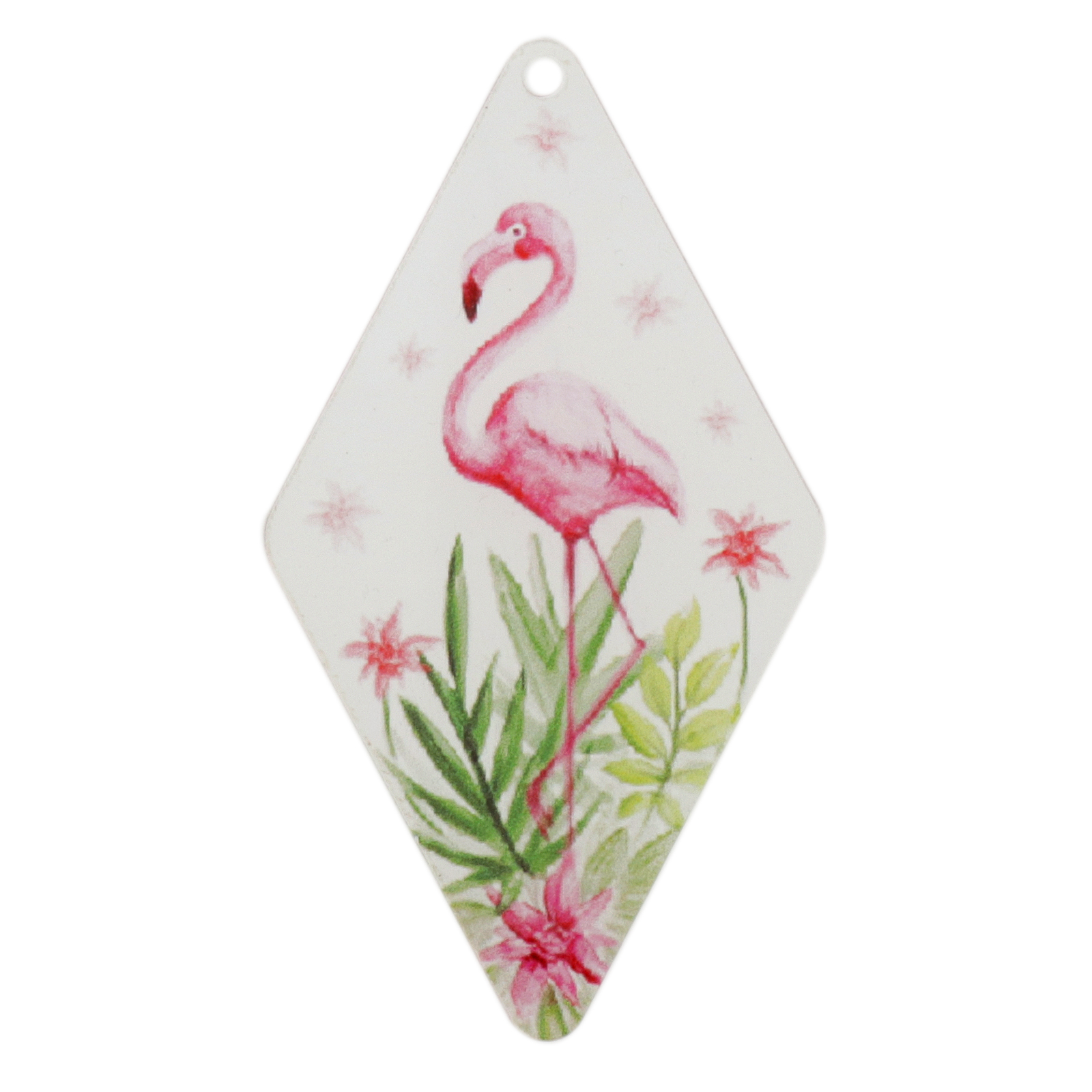 plexiglass transparent flamingo diamond 70x40mm | 1pc