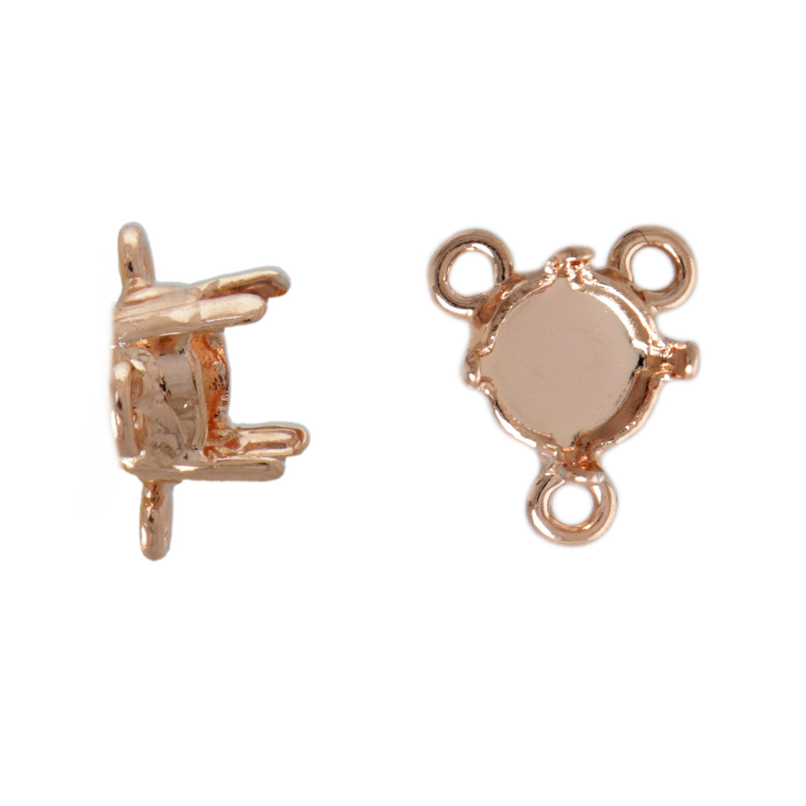 rose gold plated setting for chaton ss29 (6,14-6,32mm) 12x10mm | 1pc