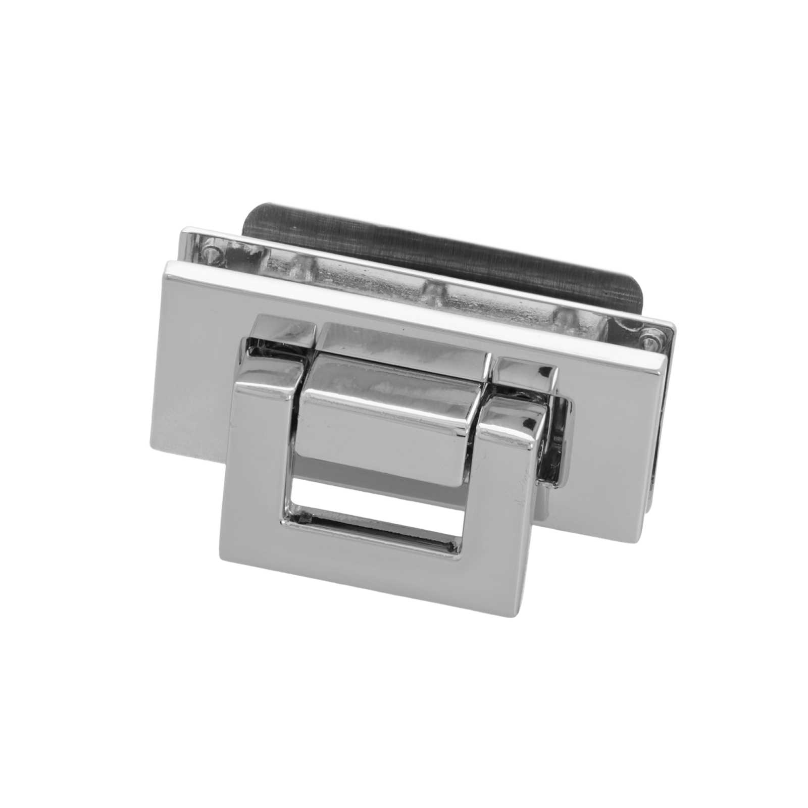 bag clasp silver turn clasp rectangle 45x21mm | 1pc