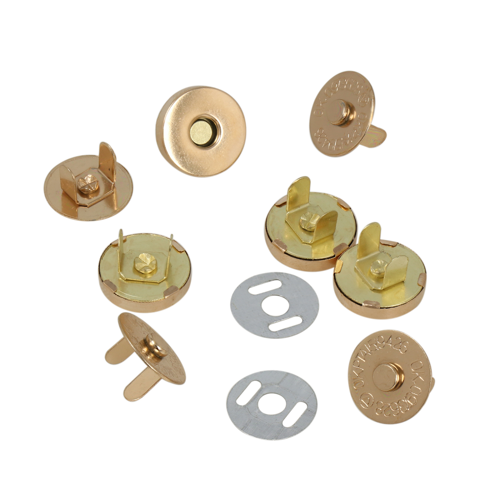 bag clasp gold magnetic botton 14mm | 4pc