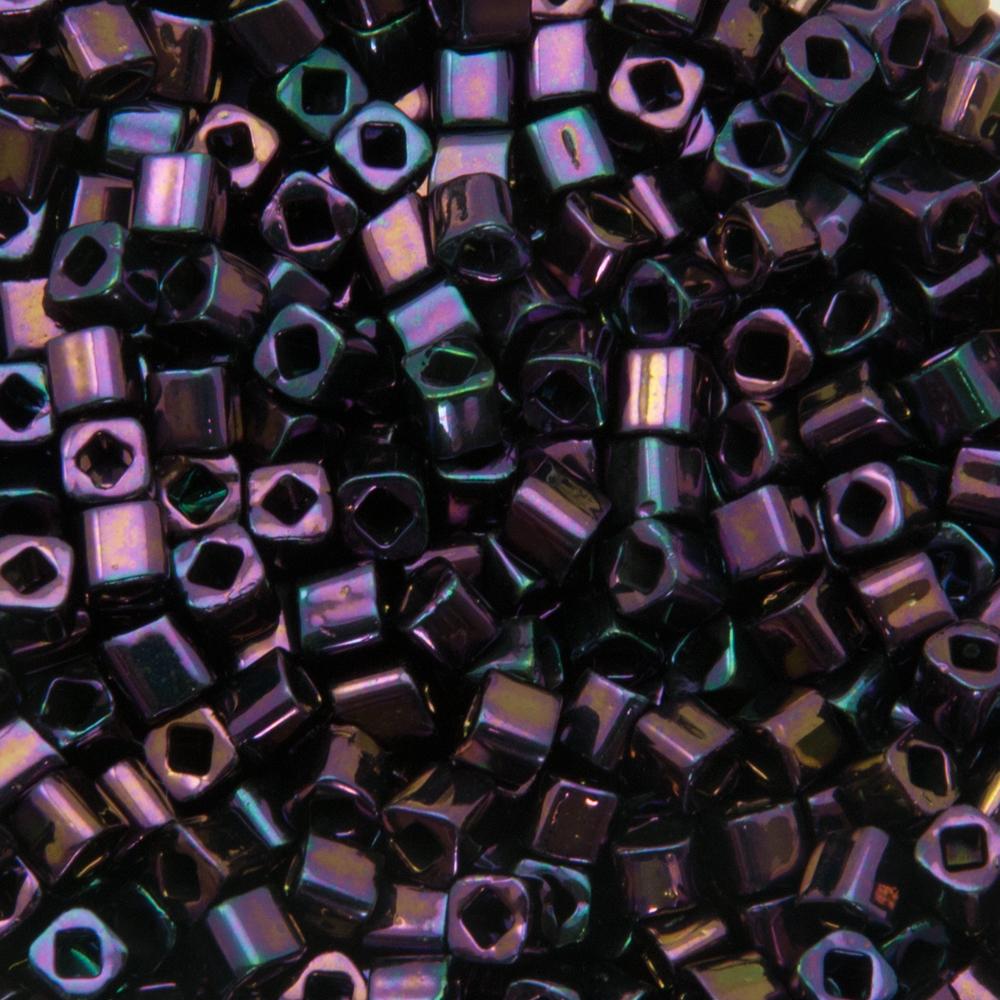 cube toho beads 3mm - metallic iris purple (85) | 10gr