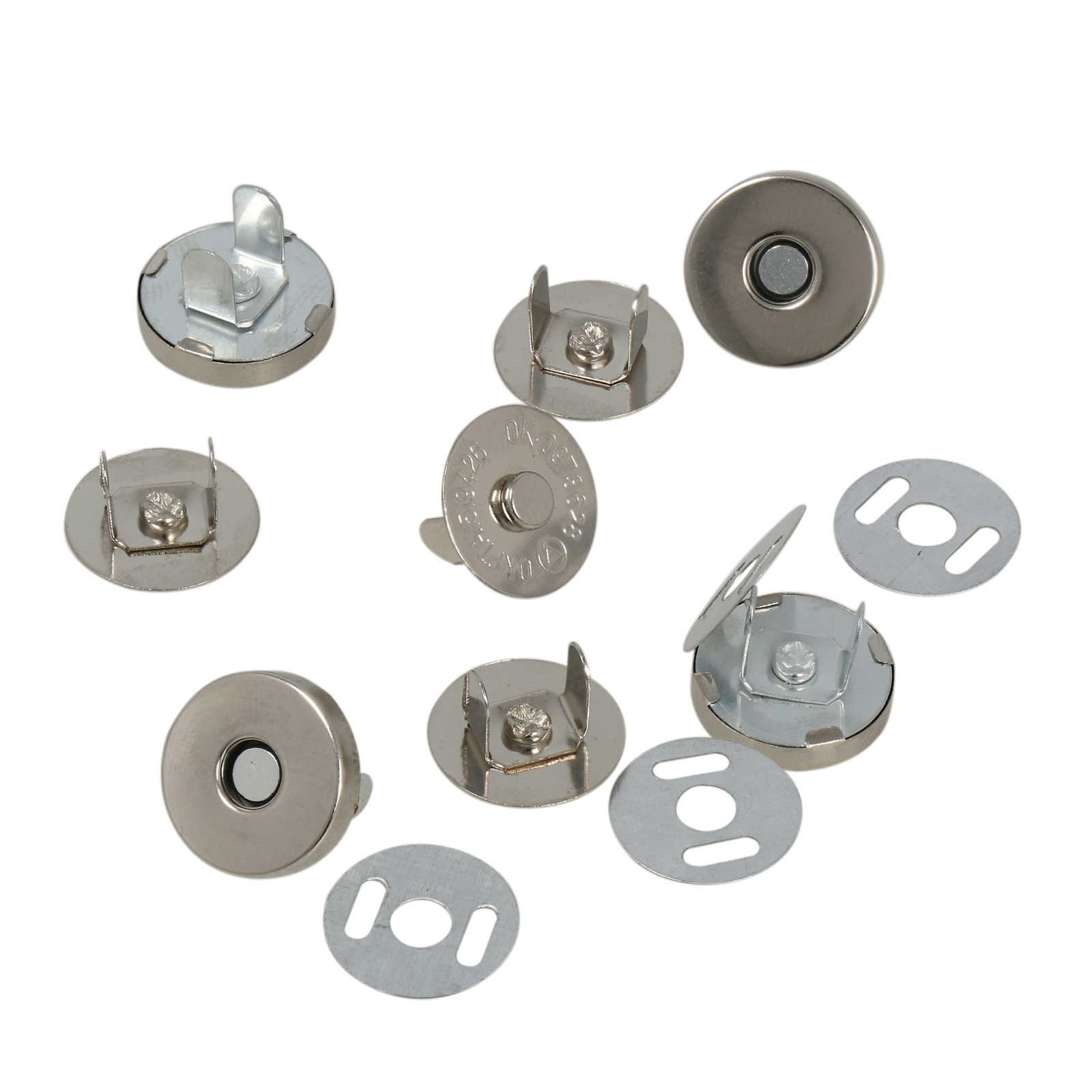 bag clasp silver magnetic botton 14mm | 4pc