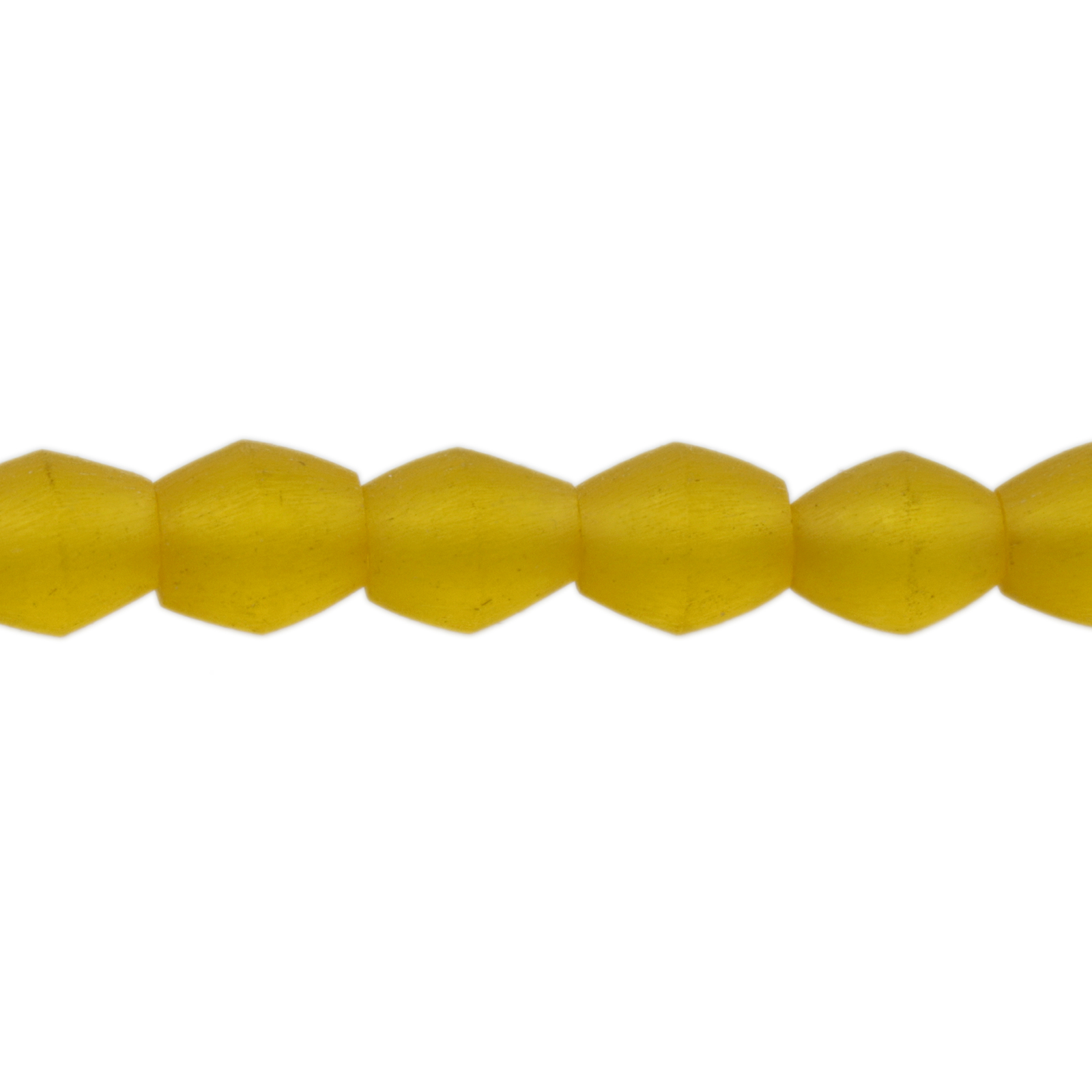 sea glass resin bead honey smooth bicone 8x7mm | 20pc
