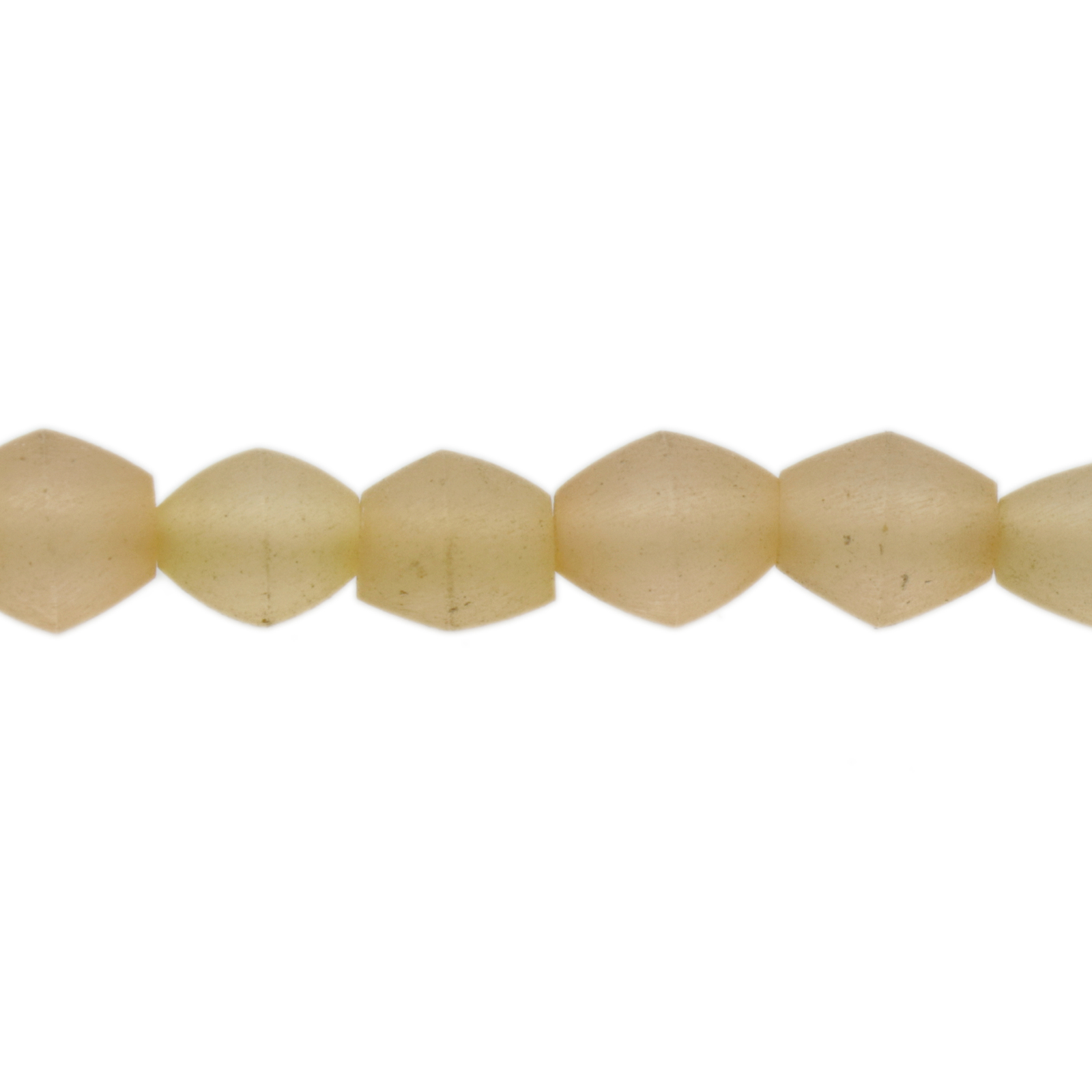 sea glass resin bead vanille smooth bicone 8x7mm | 20pc