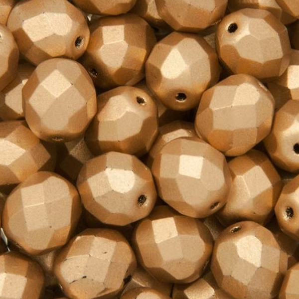 böhmische glasschliffperlen crystal bronze pale gold 8mm | 25st