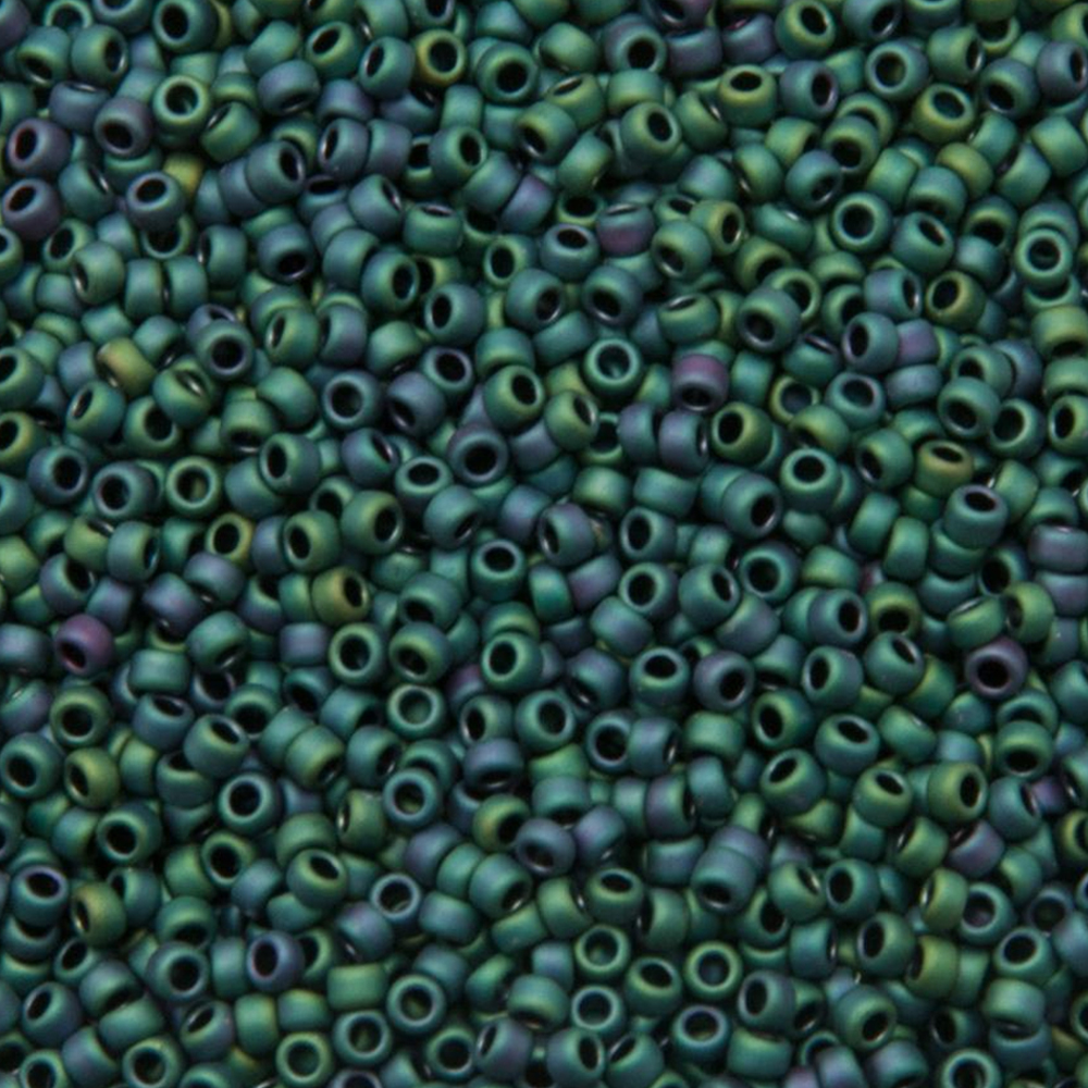 saatperlen toho 11/0 matte-color iris teal (706) | 10gr