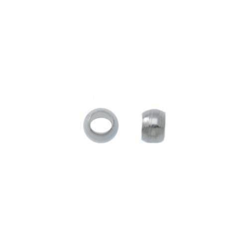 rhodium silver plated crimp round 2,5mm | 200pc
