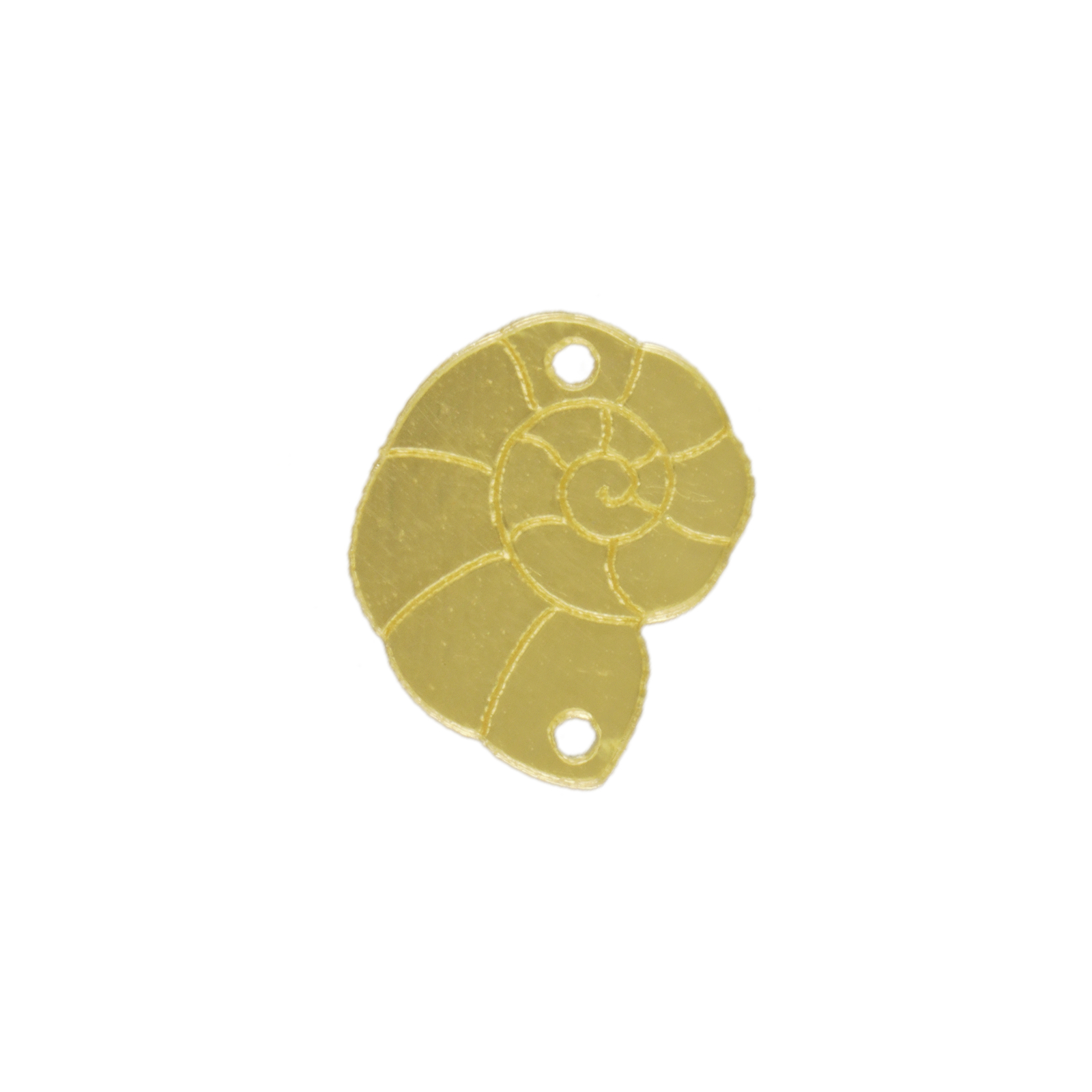 plexiglass gold mirror shell 20x17mm | 2pc