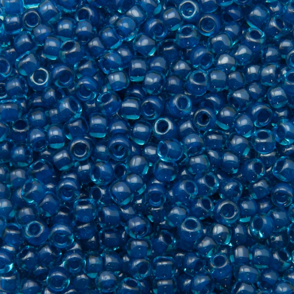 rocaille toho seed beads 8/0 inside color aqua/capri lined (932) | 10gr