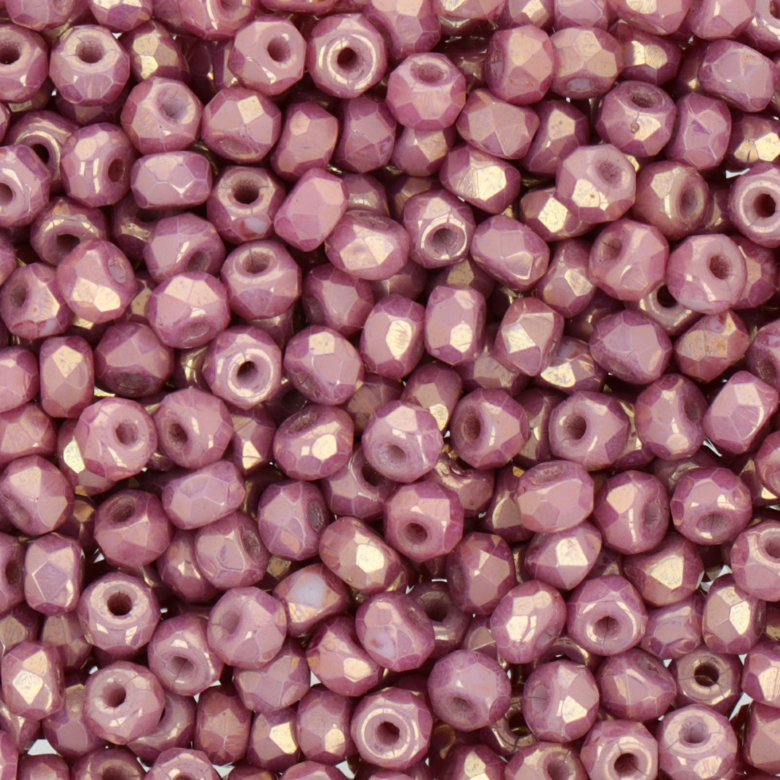 czech fire-polished micro spacer alabaster vega luster 3x2mm | 50pc