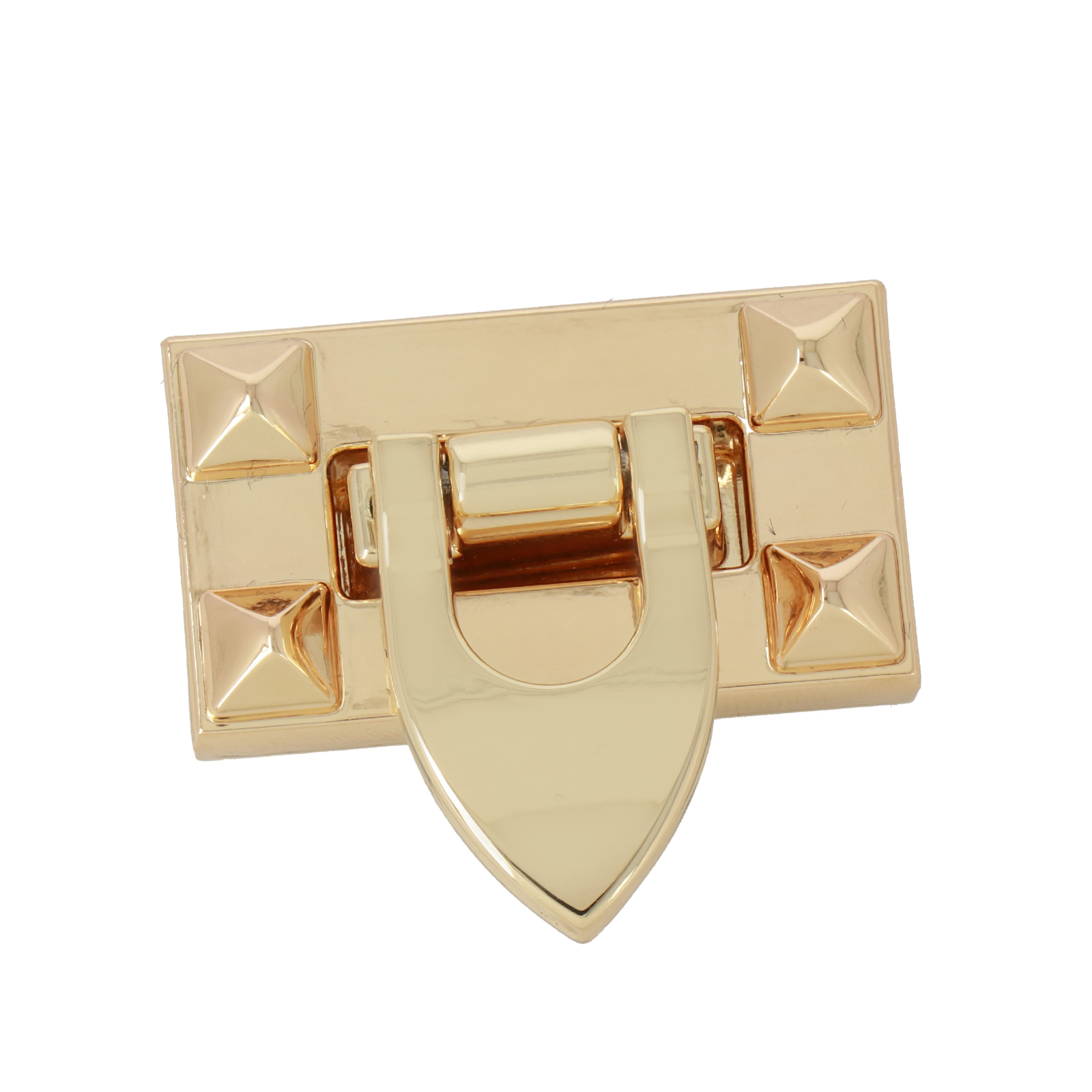 bag clasp gold turn clasp rectangle 40x24mm | 1pc