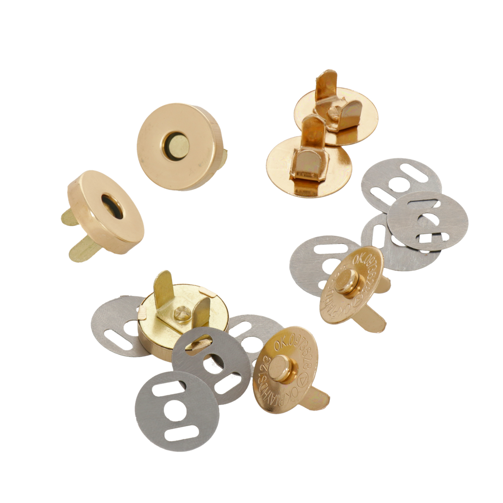 bag clasp gold magnetic 18mm | 4pc