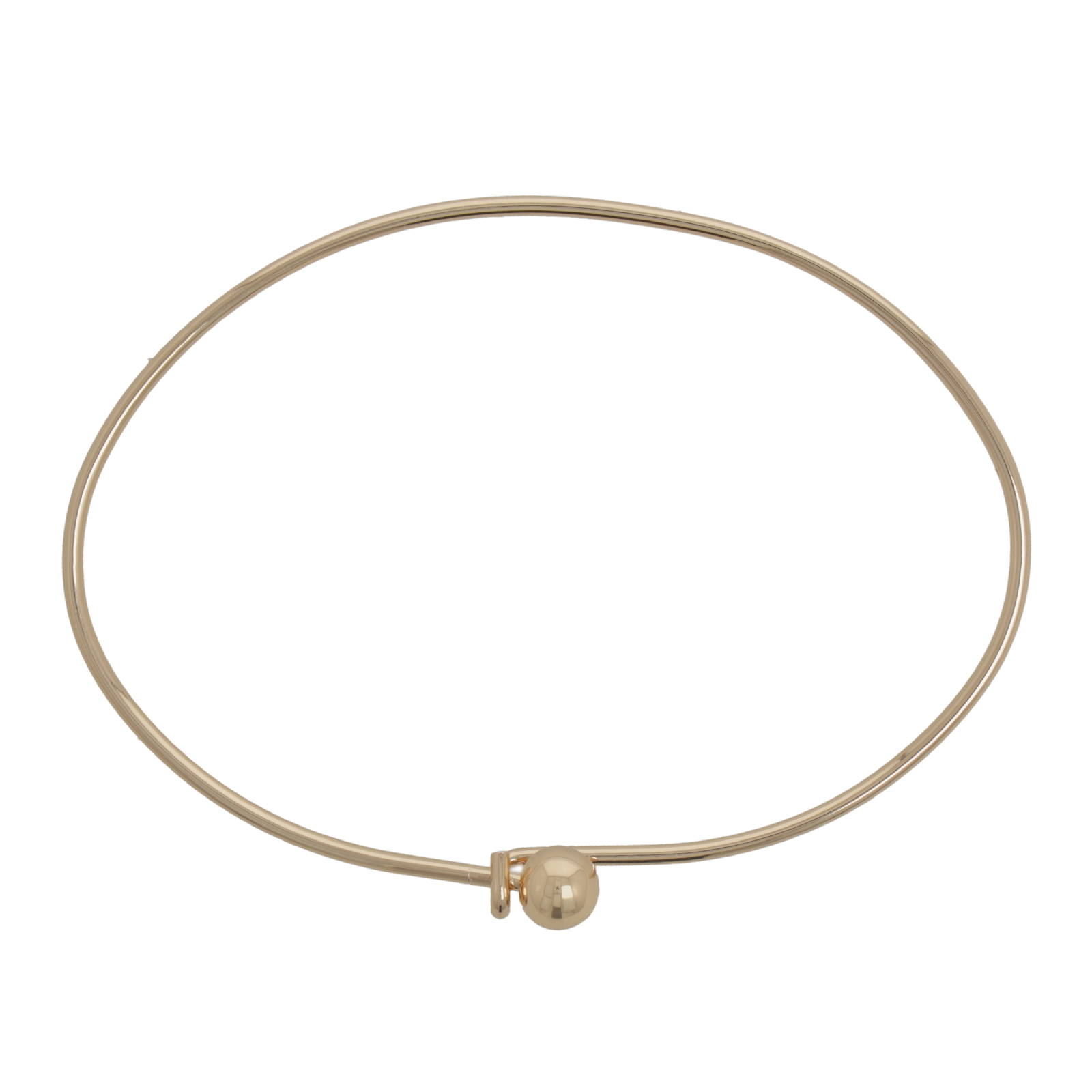 gold plated bracelet with removable end | 1pc