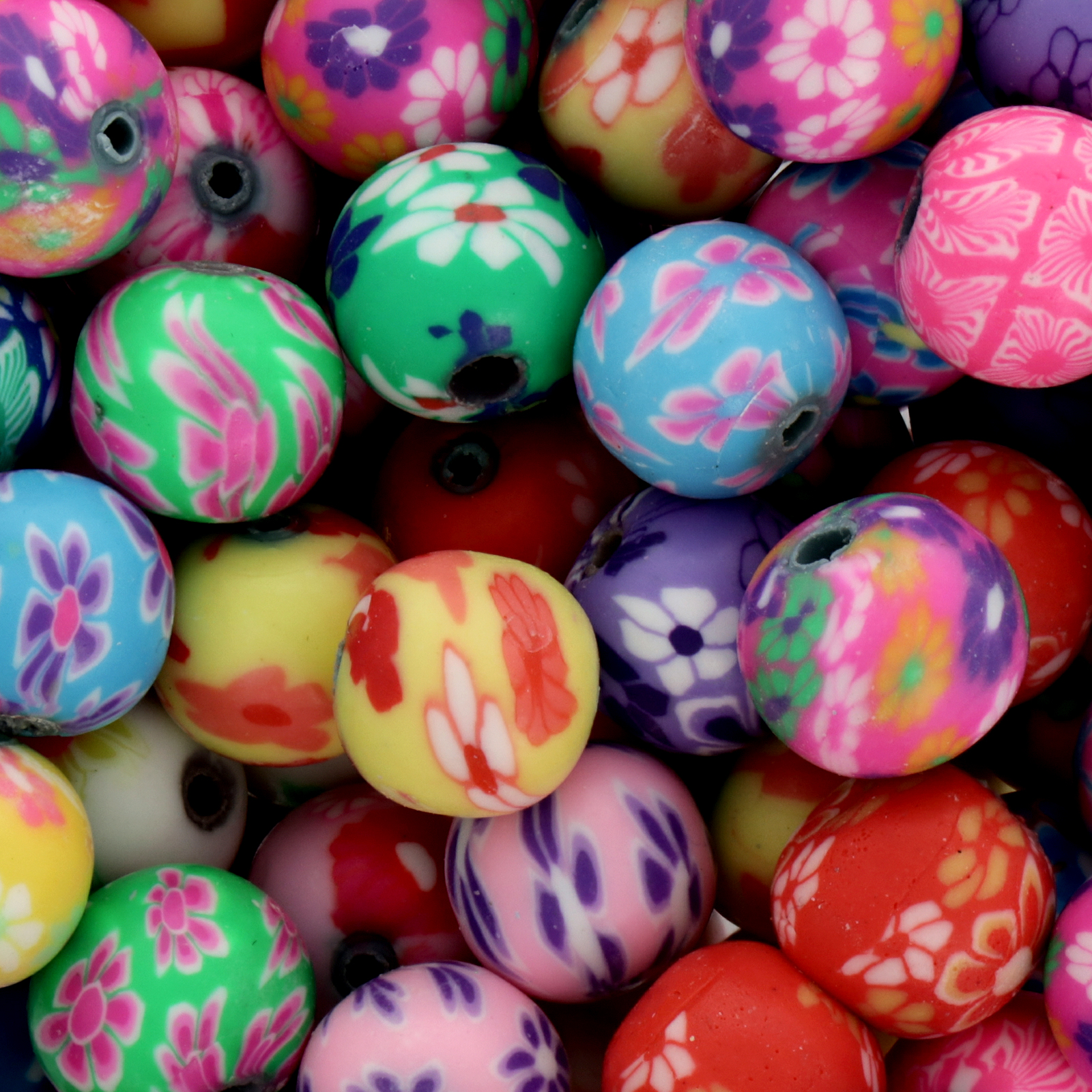polymer clay beads mix ball 10mm | 25pc