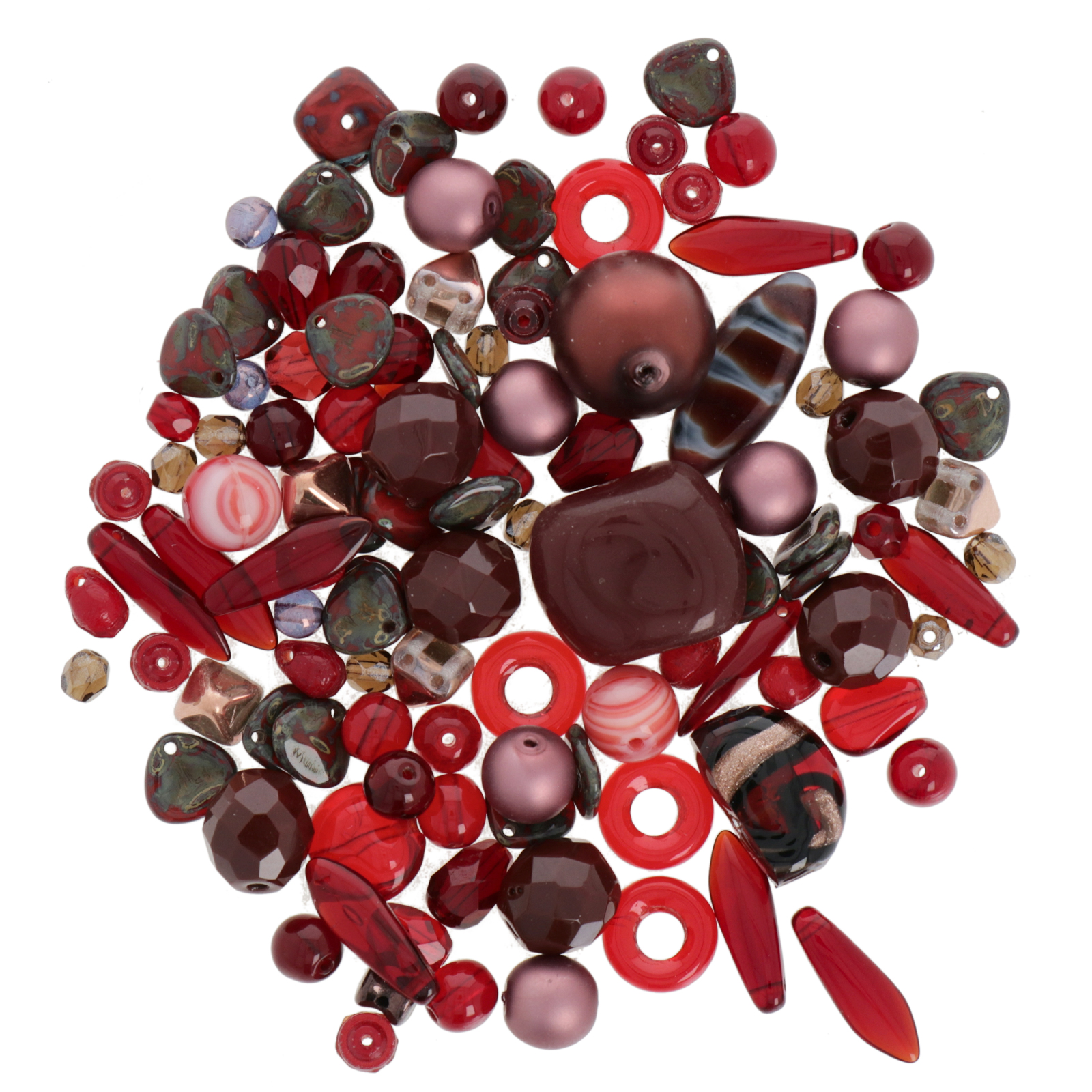 czech glasperlen - ruby garnet mix | 50gr