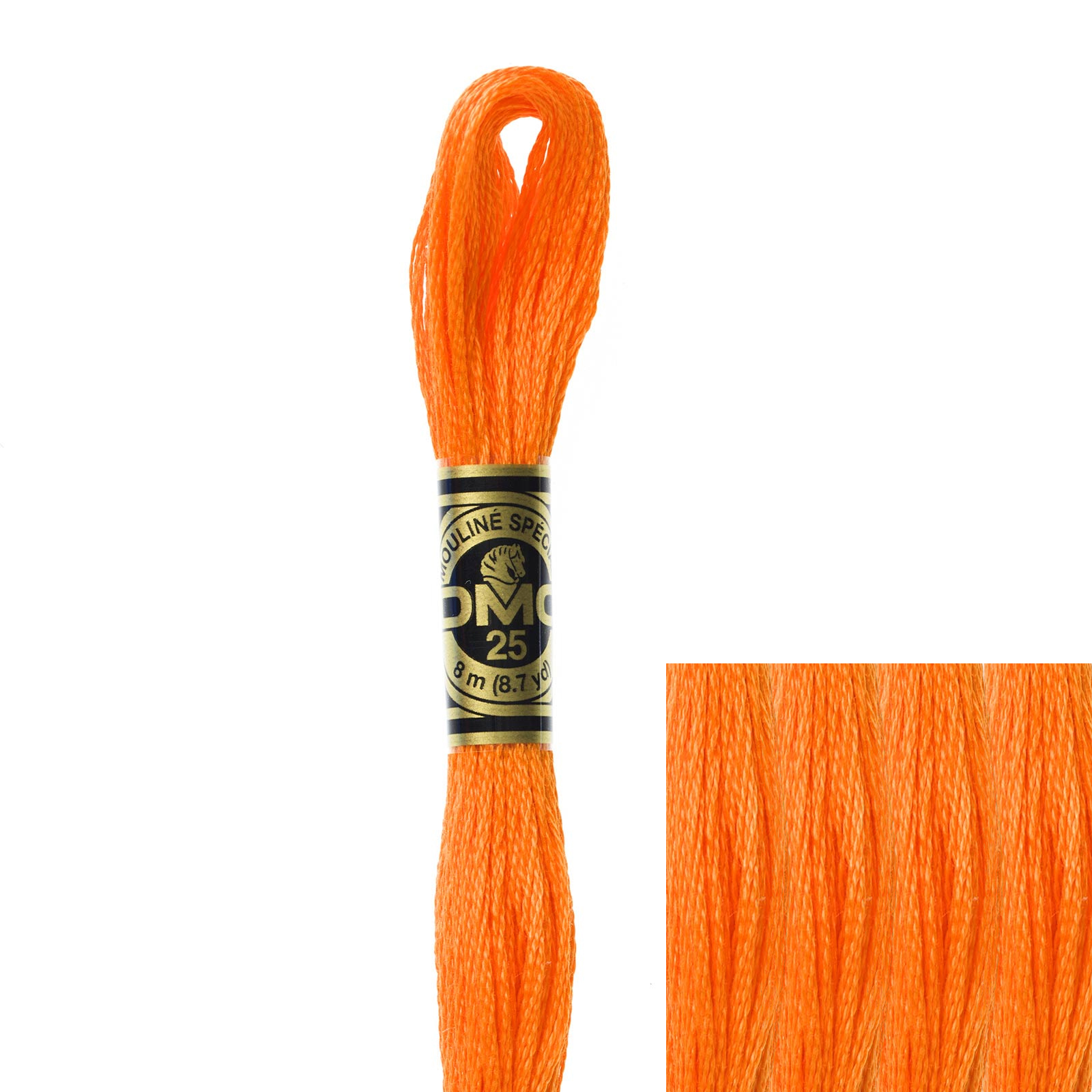embroidery cotton mouliné spécial dmc - 740 - 8mt | 1pc